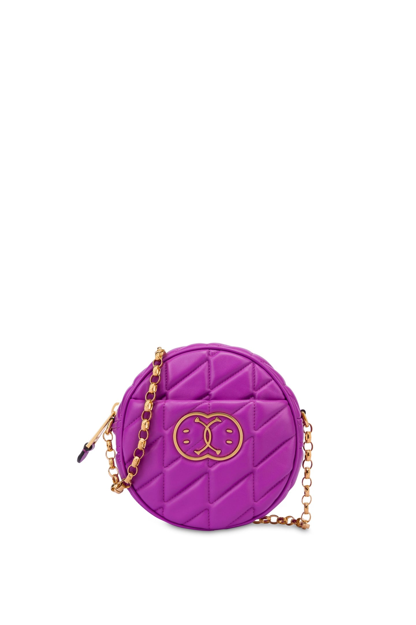 DOUBLE SMILEY® QUILTED ROUND BAG PURPLE 1
