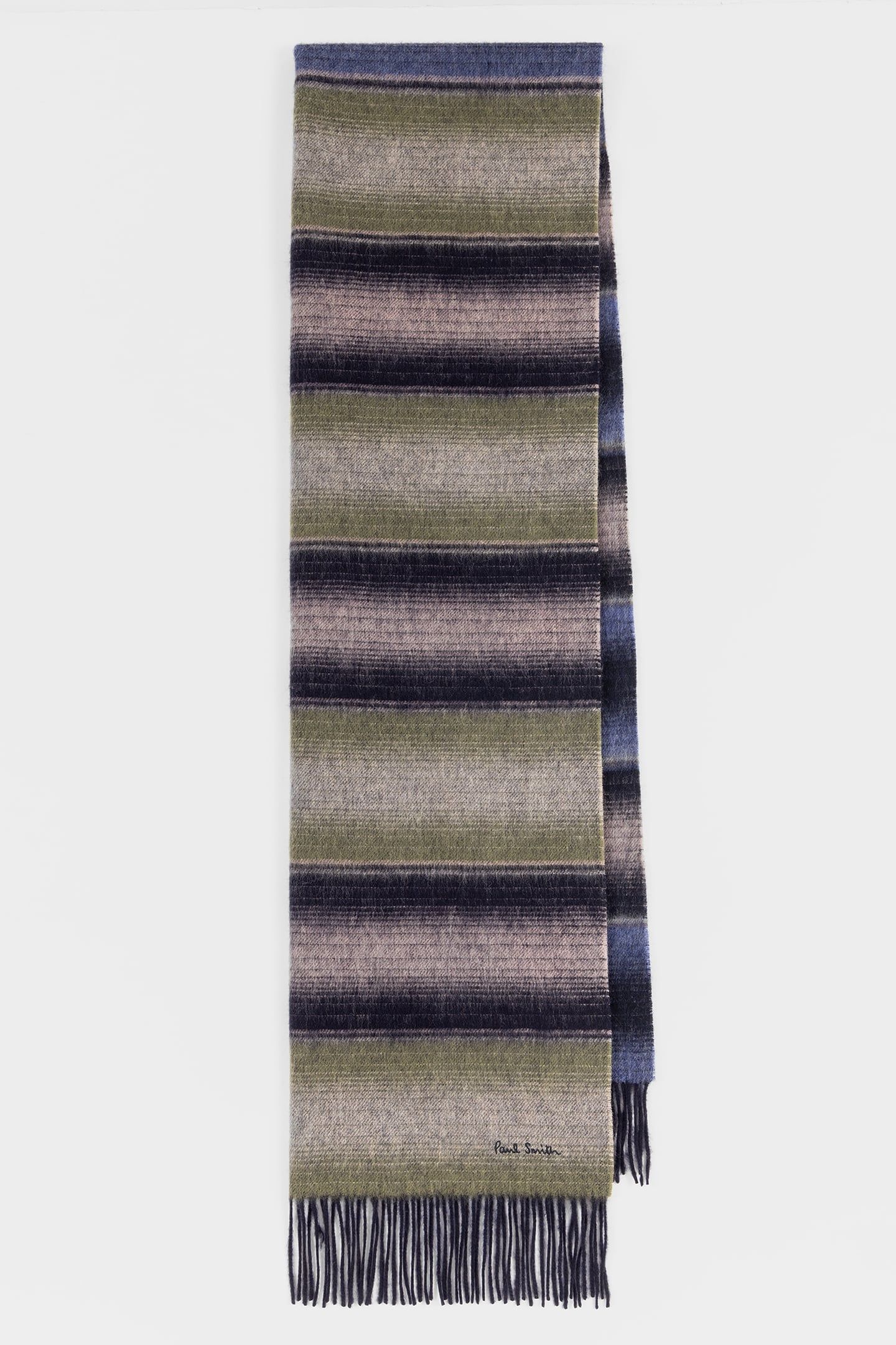 MEN SCARF DEGRADE STRIPE NAVY 1