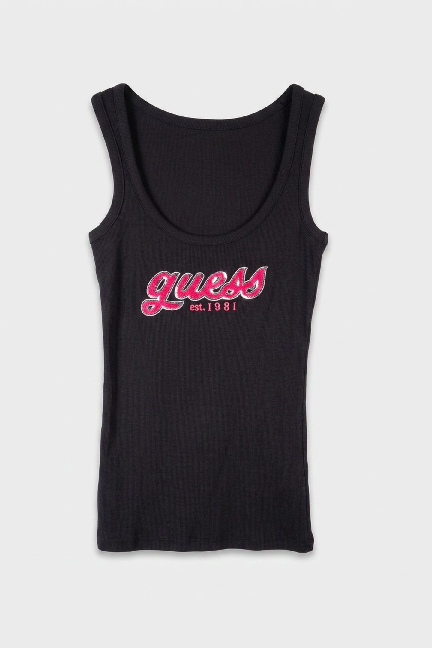 CHENILLE LOGO TANK T JET BLACK A996 3