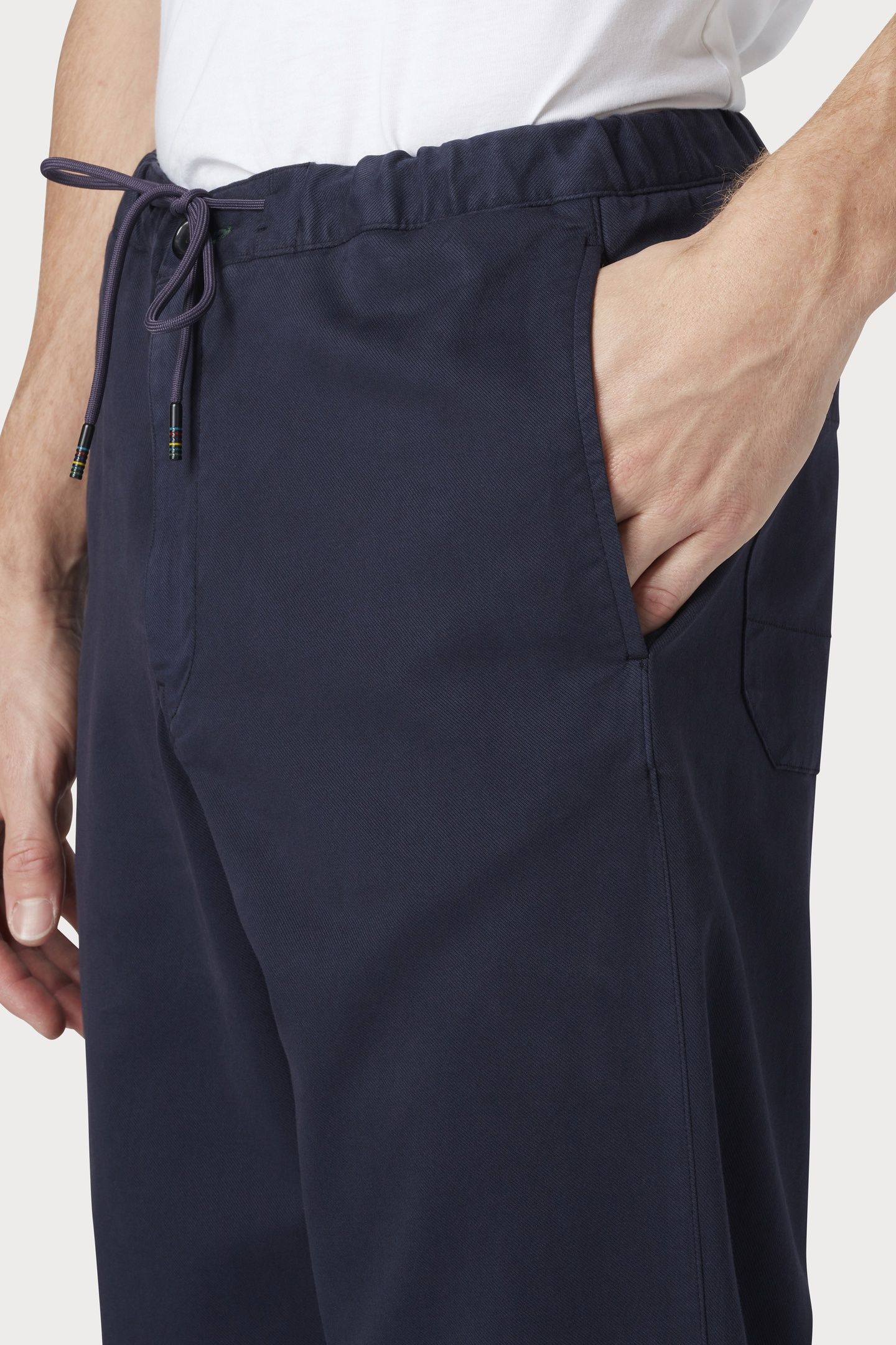 MENS DRAWSTRING TROUSER VERY DARK NAVY 6
