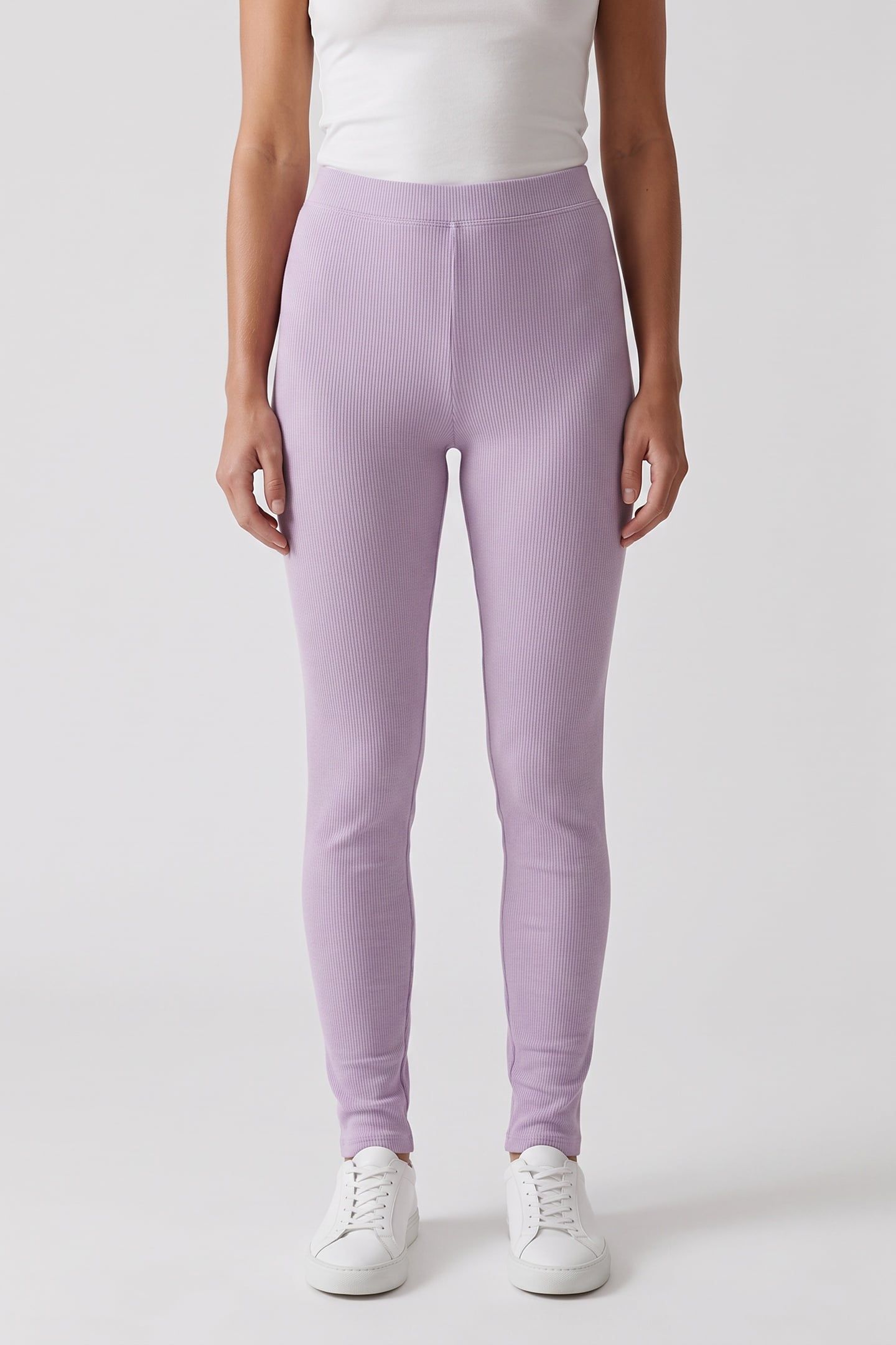 RESTOREKNIT HIGH-WAISTED 7/8 LEGGING SKY PURPLE HEATHER 1