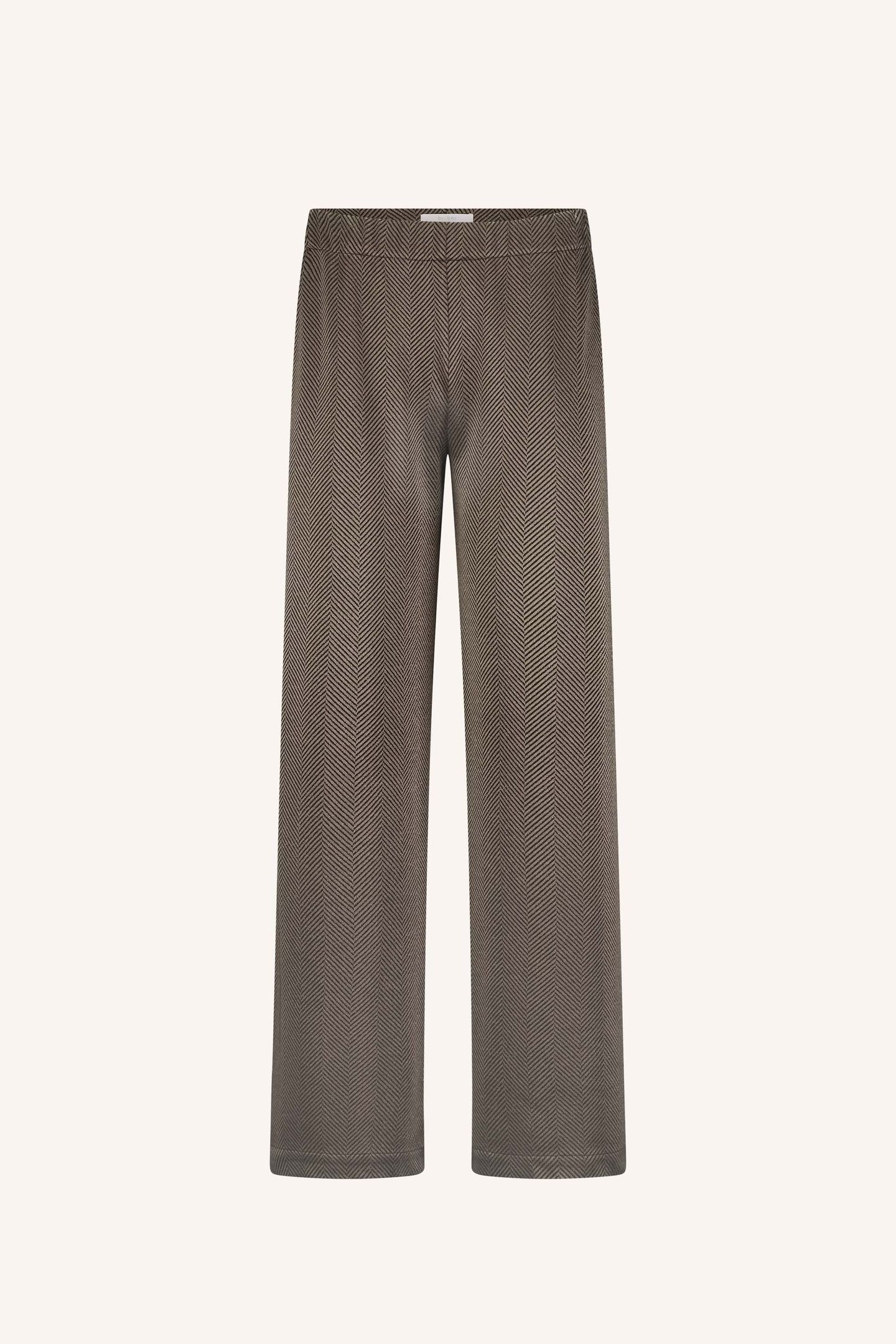 LISSA HERRINGBONE PANTS BISCUIT 6