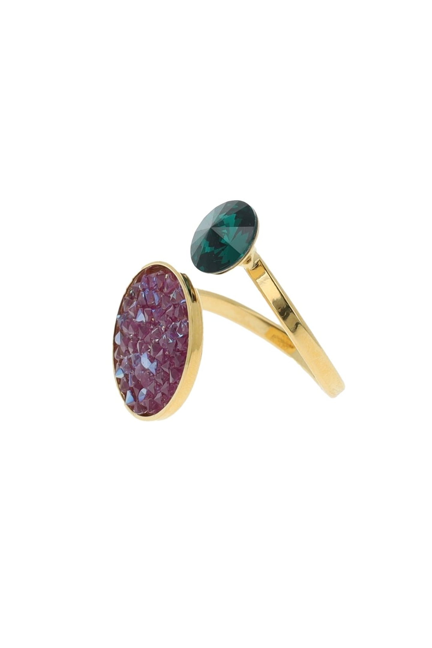 CLASSIC ROCKS RING LIGHT AMETHYST PURPLE, GREEN 1