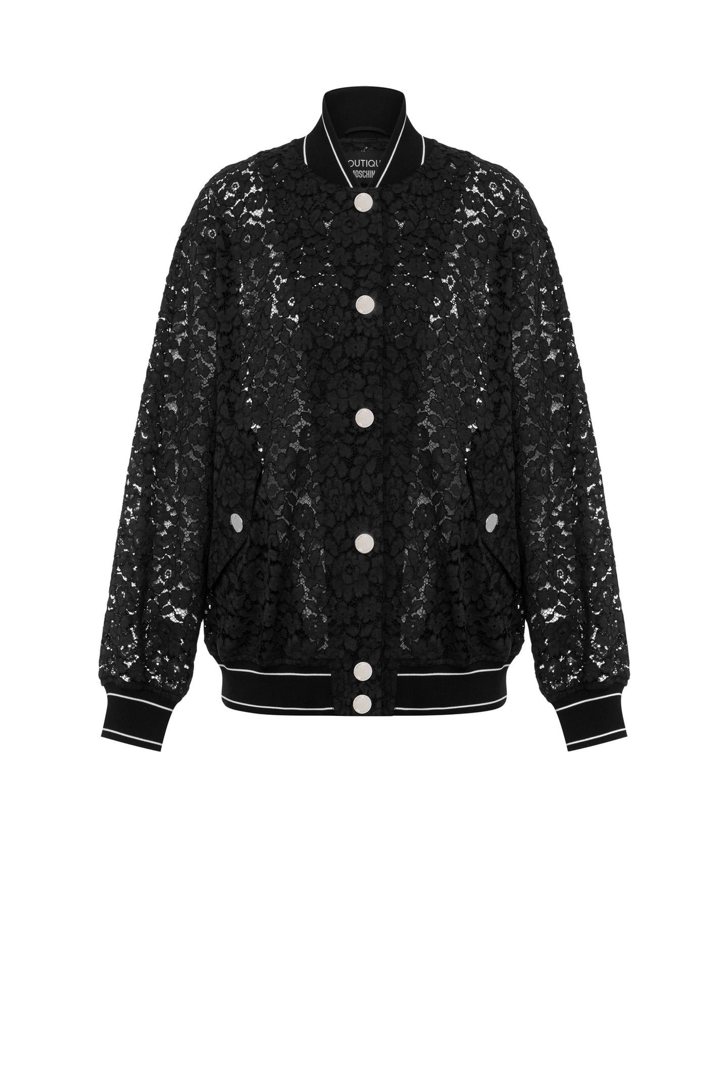 LACE BOMBER JACKET BLACK 3