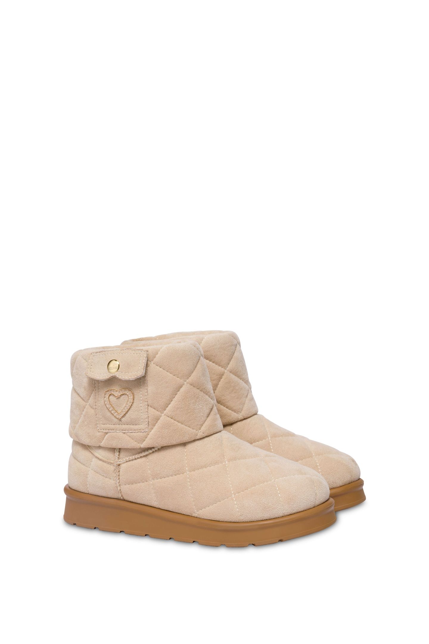 ANKLE BOOTS IN SOFT QUILTED FABRIC BEIGE 3