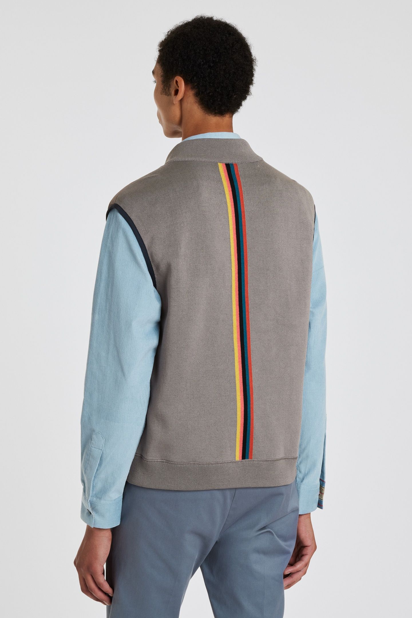 MENS HYBRID DOWN GILET TAUPE 5