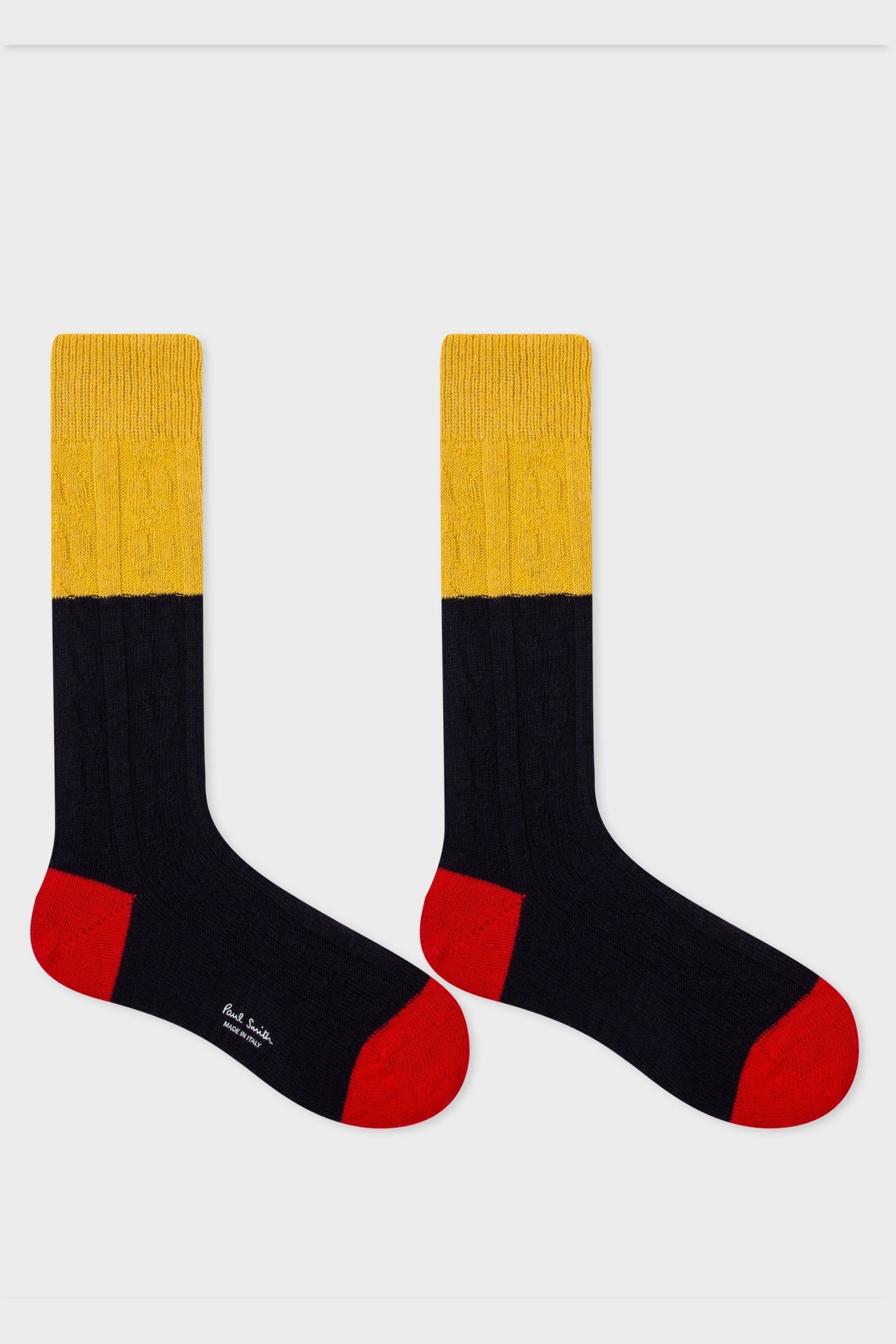MEN SOCK ALBERT CABLE NAVY 1