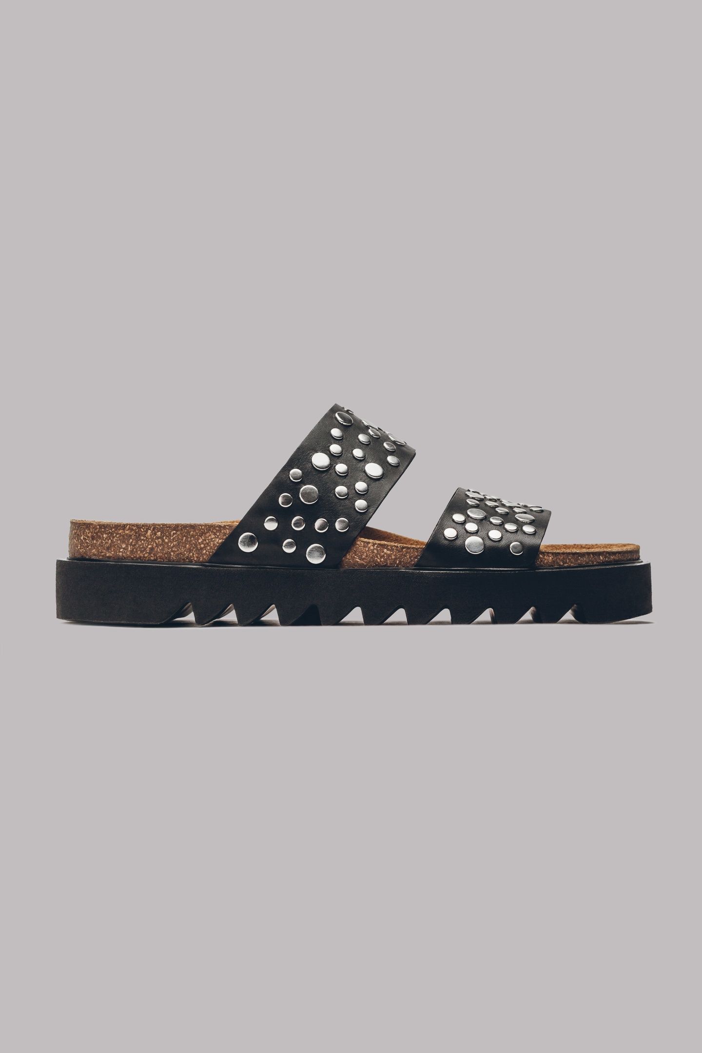 THE STUDDED STRAPPY SANDALS BLACK 2