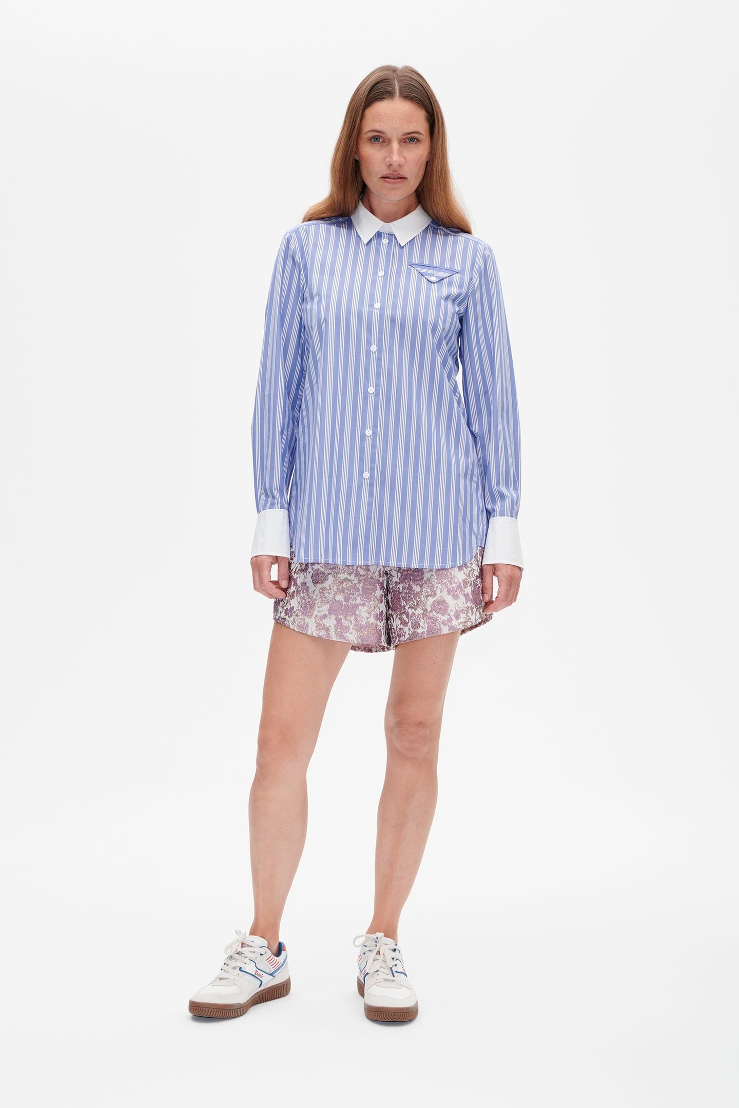 MEJRA SHIRT WEDGE BLUE STRIPE 2