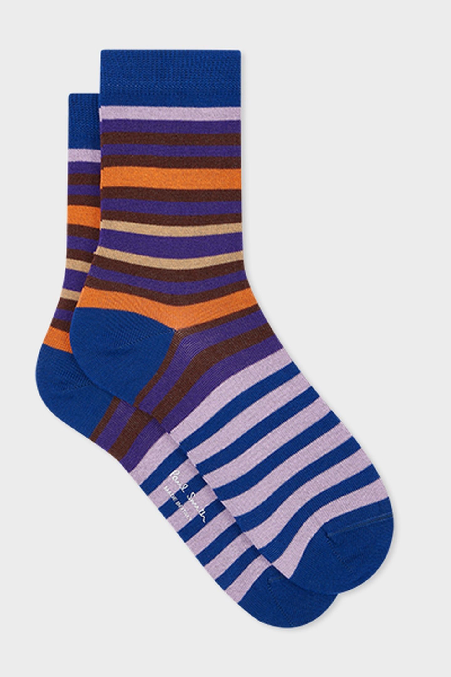 WOMEN SOCK GILLY STRIPE COBALT BLUE 1