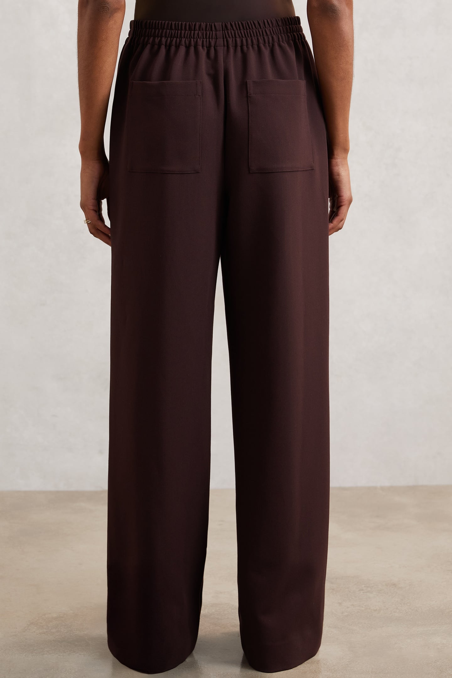WIDE LEG TROUSER BURGUNDY 2