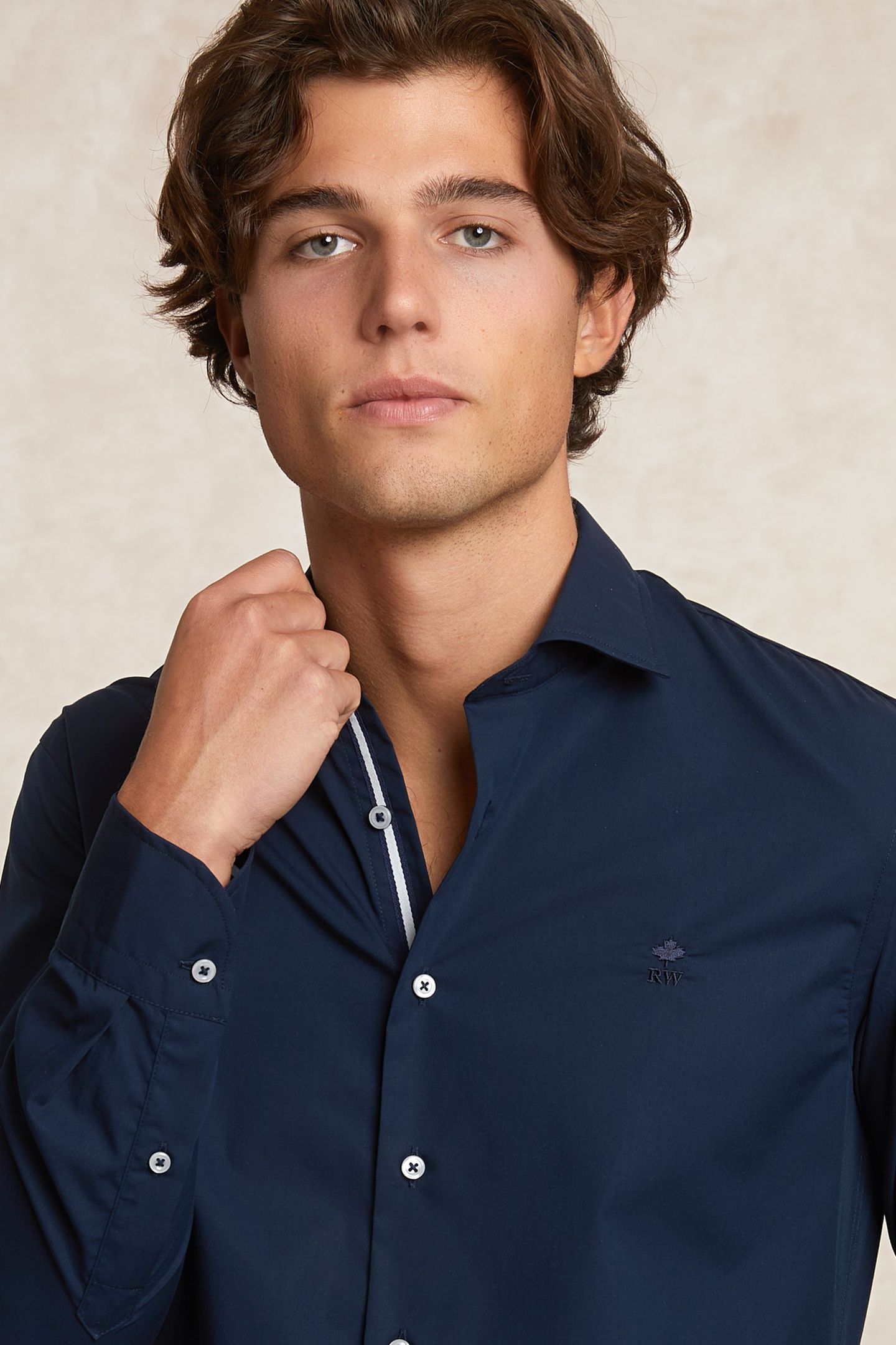SLIM FIT COMFORT STRETCH SHIRT BLUE 4