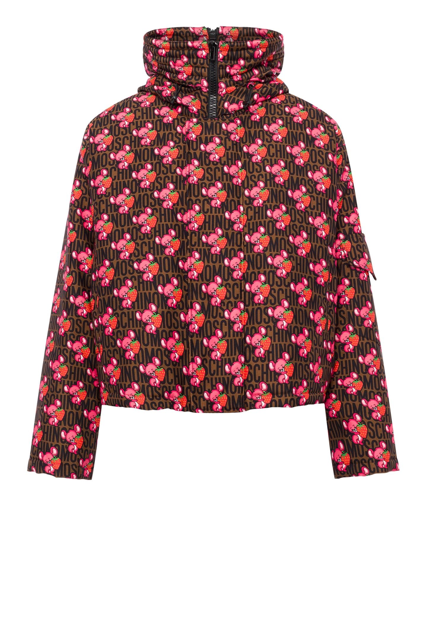 ILLUSTRATED ANIMALS NYLON GABARDINE WINDBREAKER BROWN 3