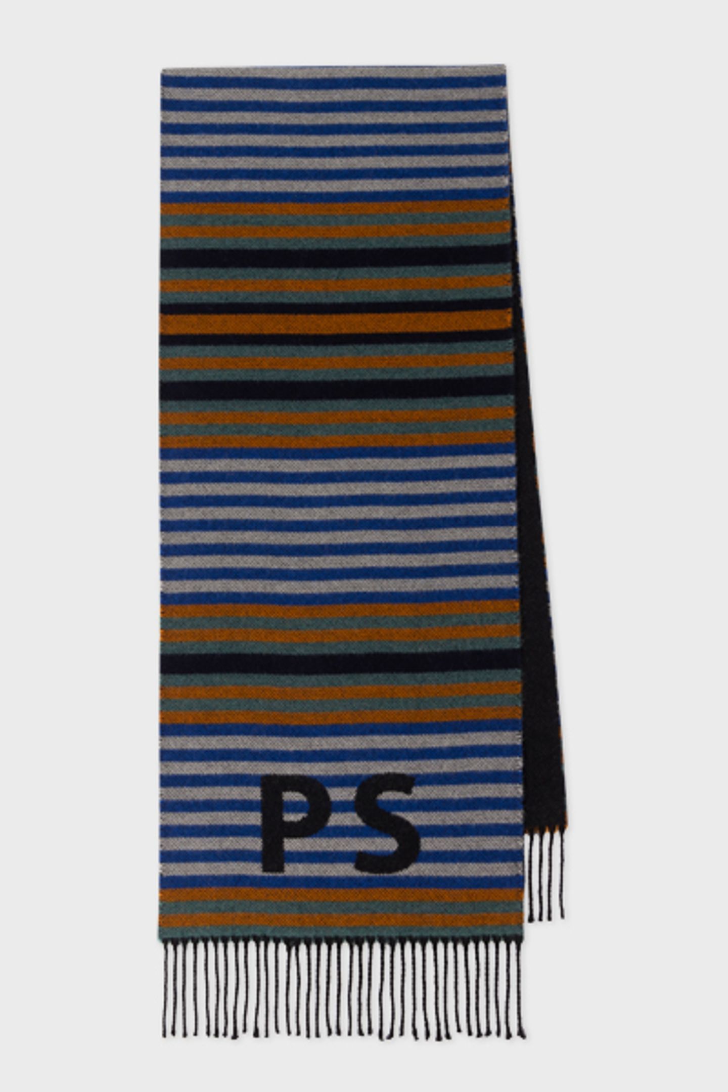 MEN SCARF PS JERSEY STRP SLATE 2