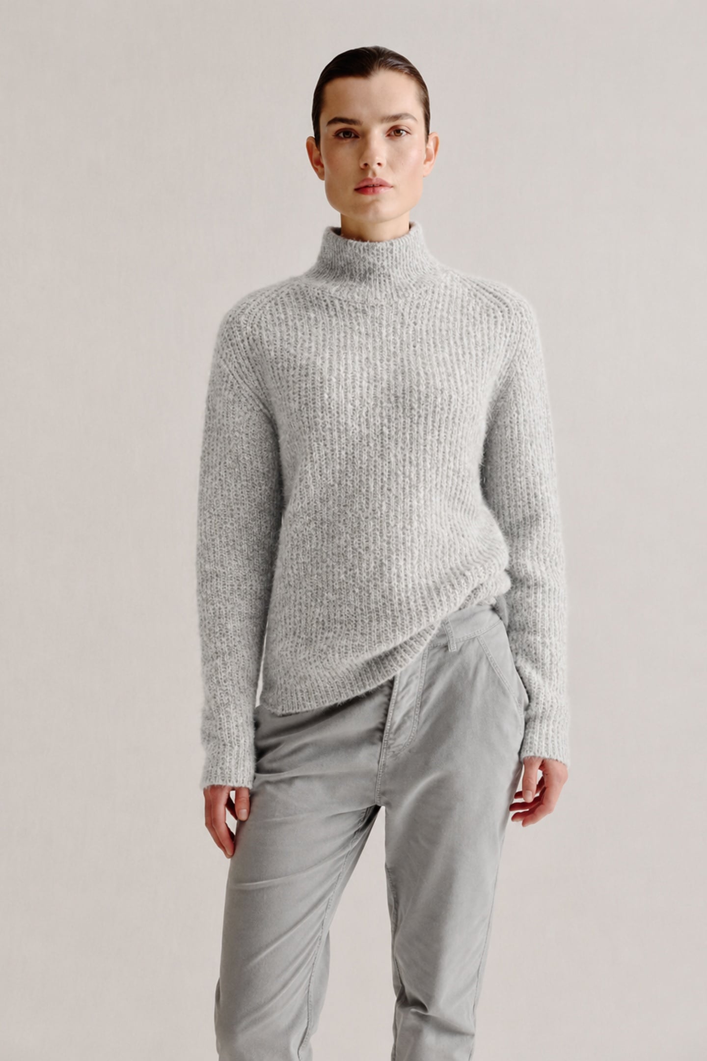 AURORA SWEATER LIGHT GREY MELANGE 2