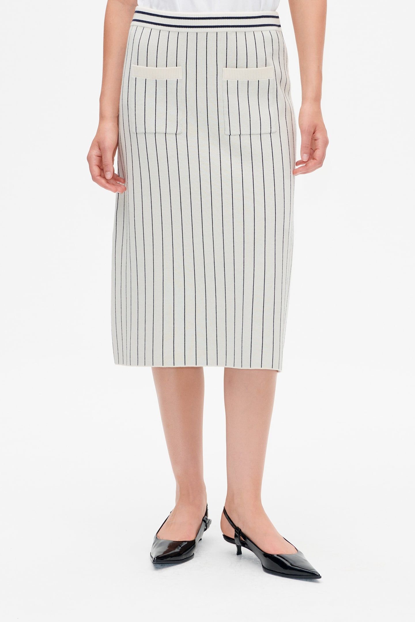 CELIE SKIRT CREME NAVY STRIPE 2