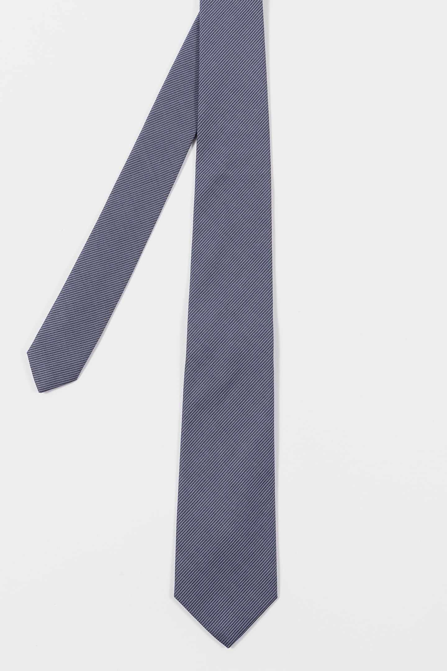 MEN TIE COTTON STRIPE LIGHT BLUE 6