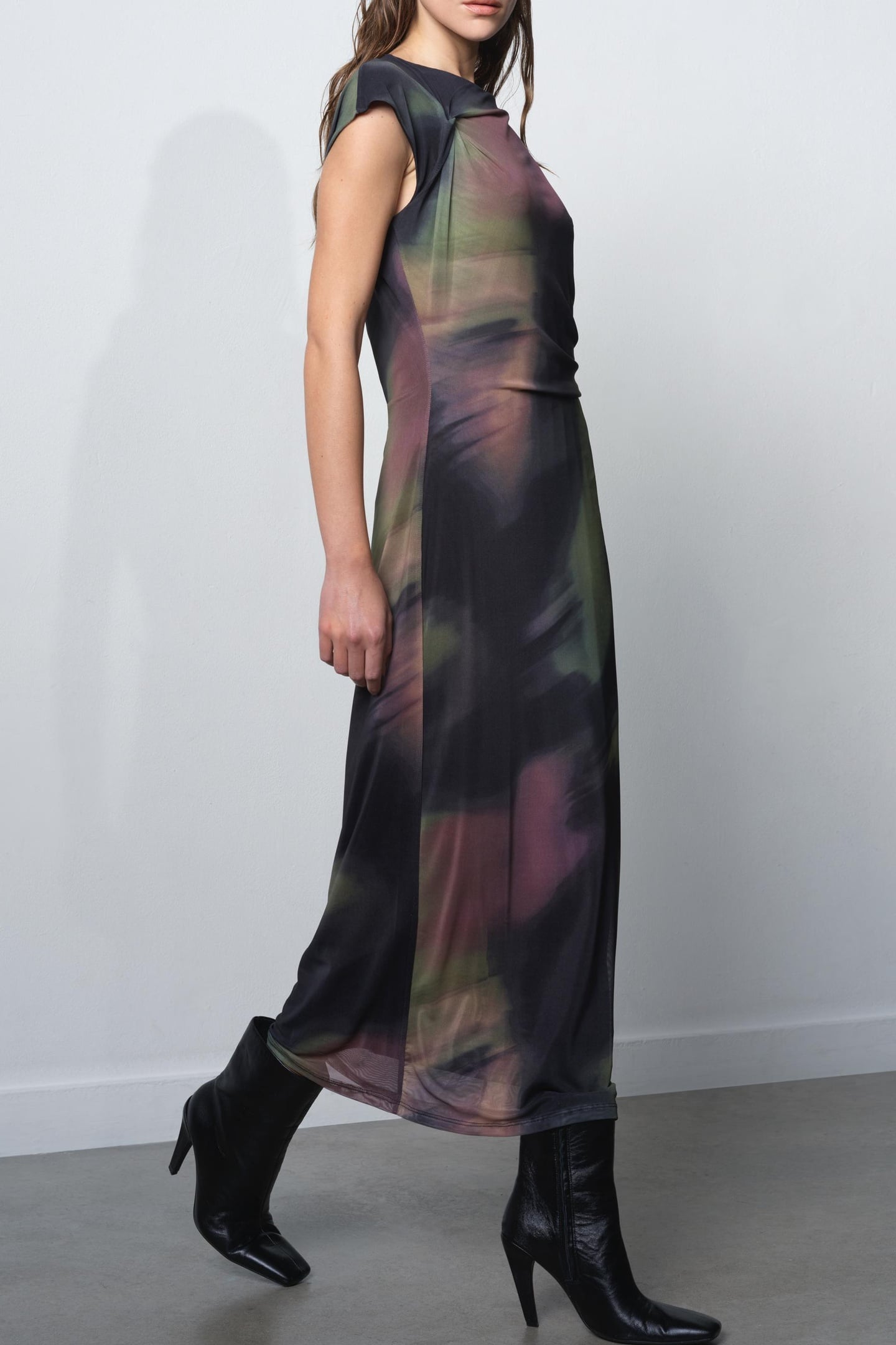 LARA TERISSA MESH DRESS LARA GREEN MULTI 3