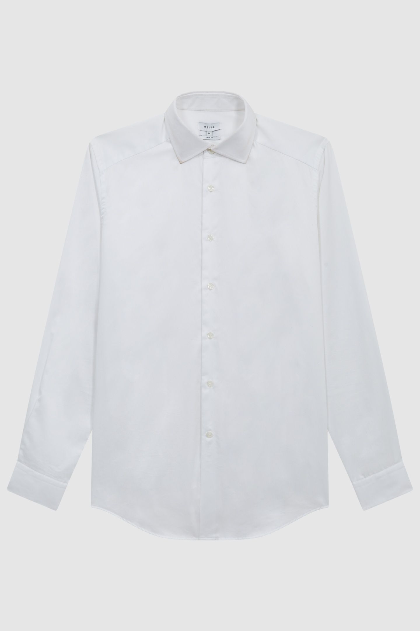 LS SLIM COTTON SATIN SHIRT WHITE 4