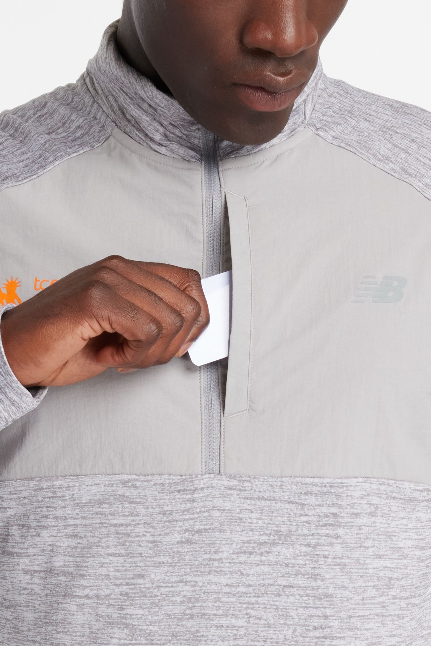 RC ESSENTIAL HEAT GRID 1/2 ZIP ATHLETIC GREY 8