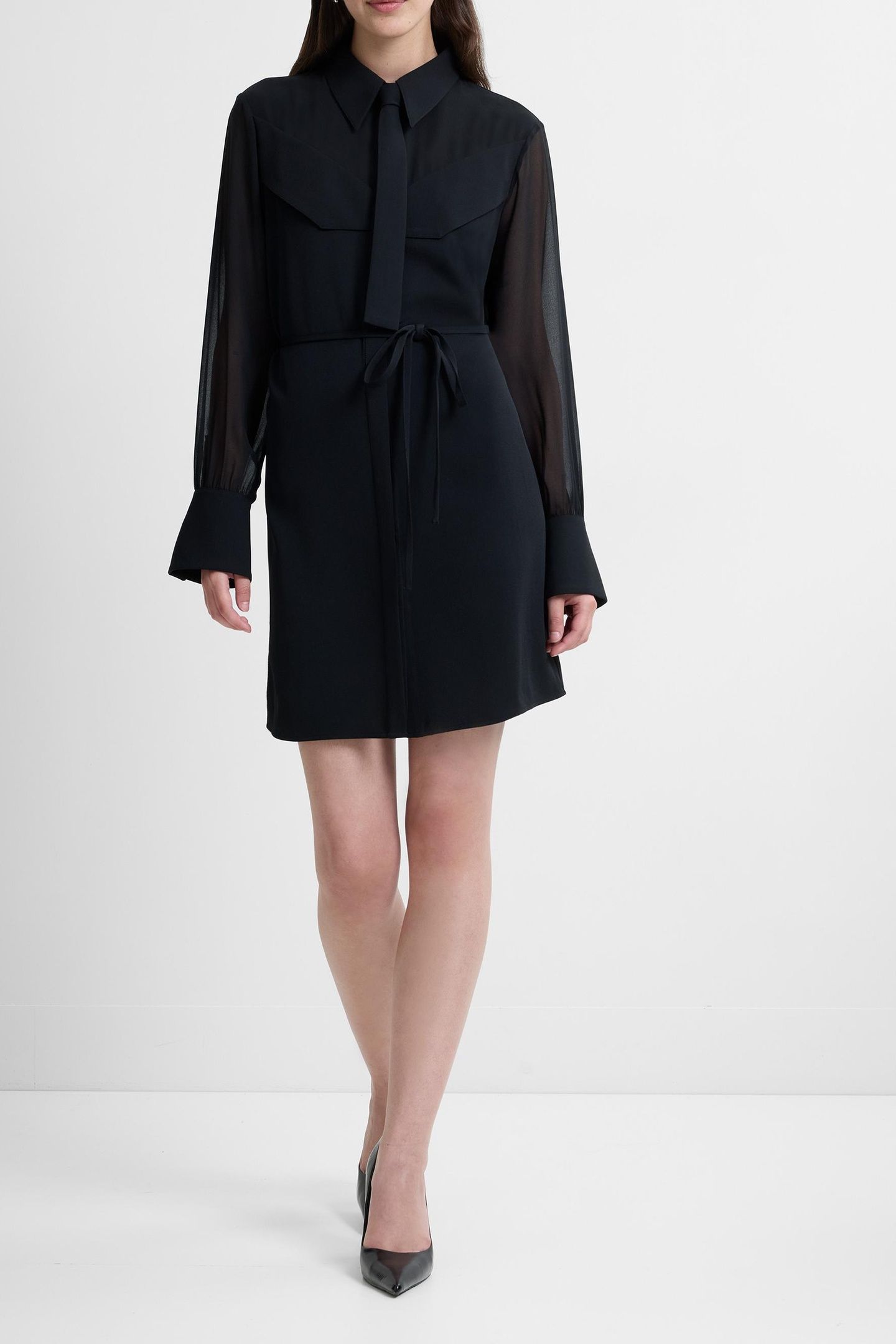 AREZZO TIE NK SHIRT DRESS BLACK 1