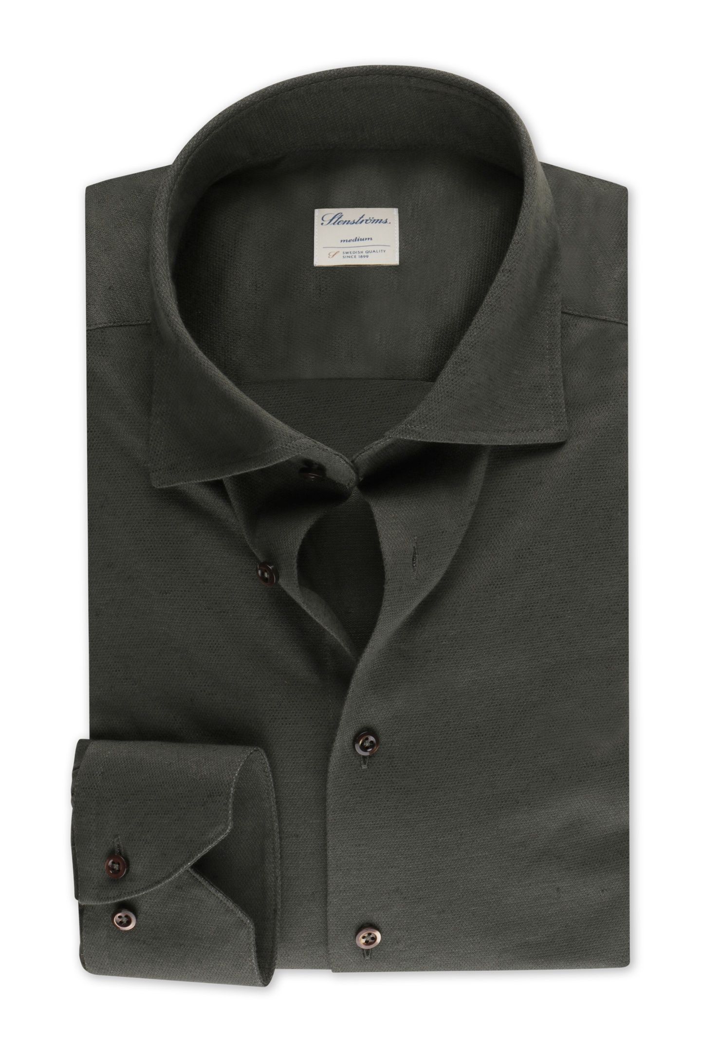 JERSEY SHIRT, SLIMLINE DARK GREEN 1