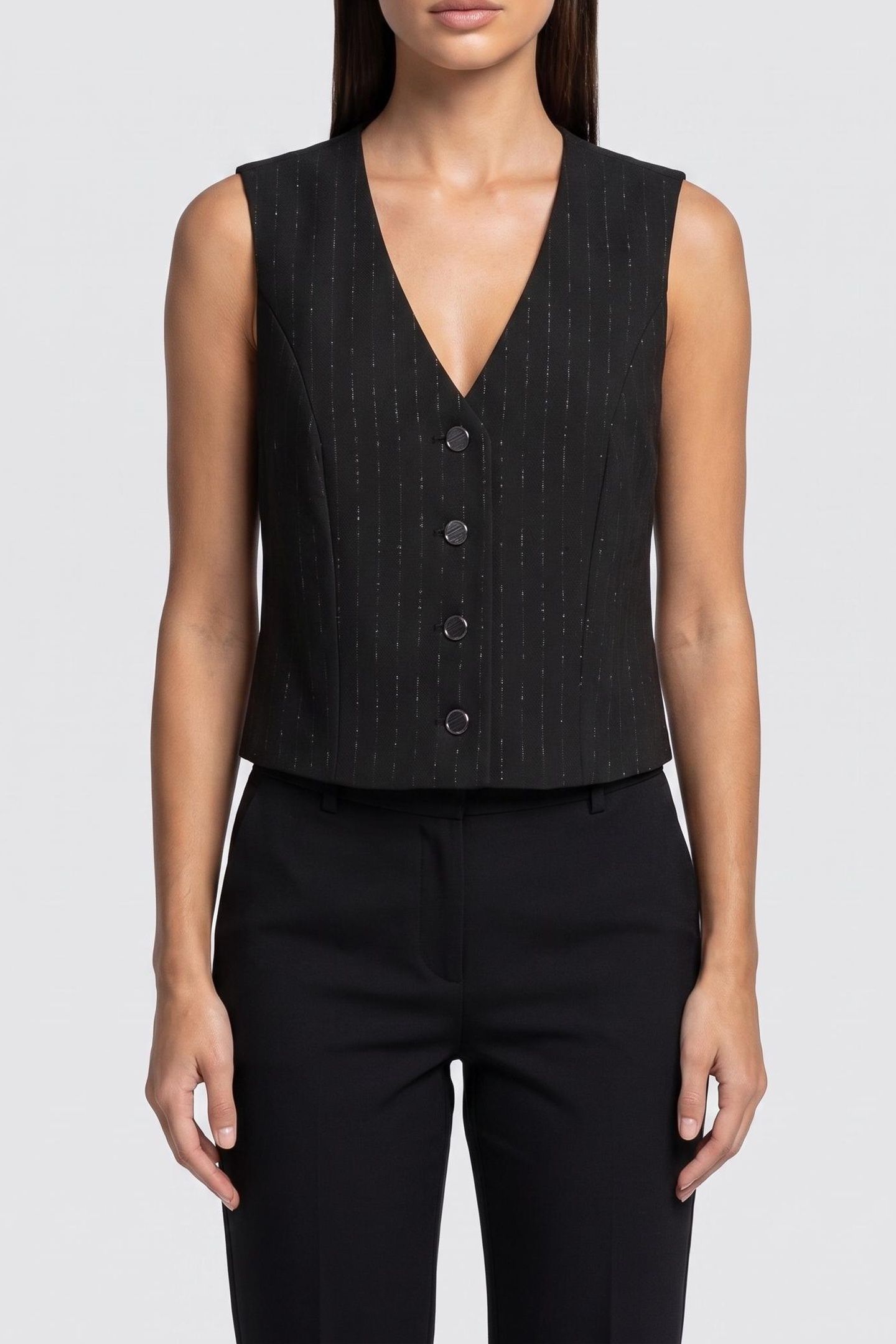 ZANITA PIN STRIPE VE BLACK AND SILVER PIN 1