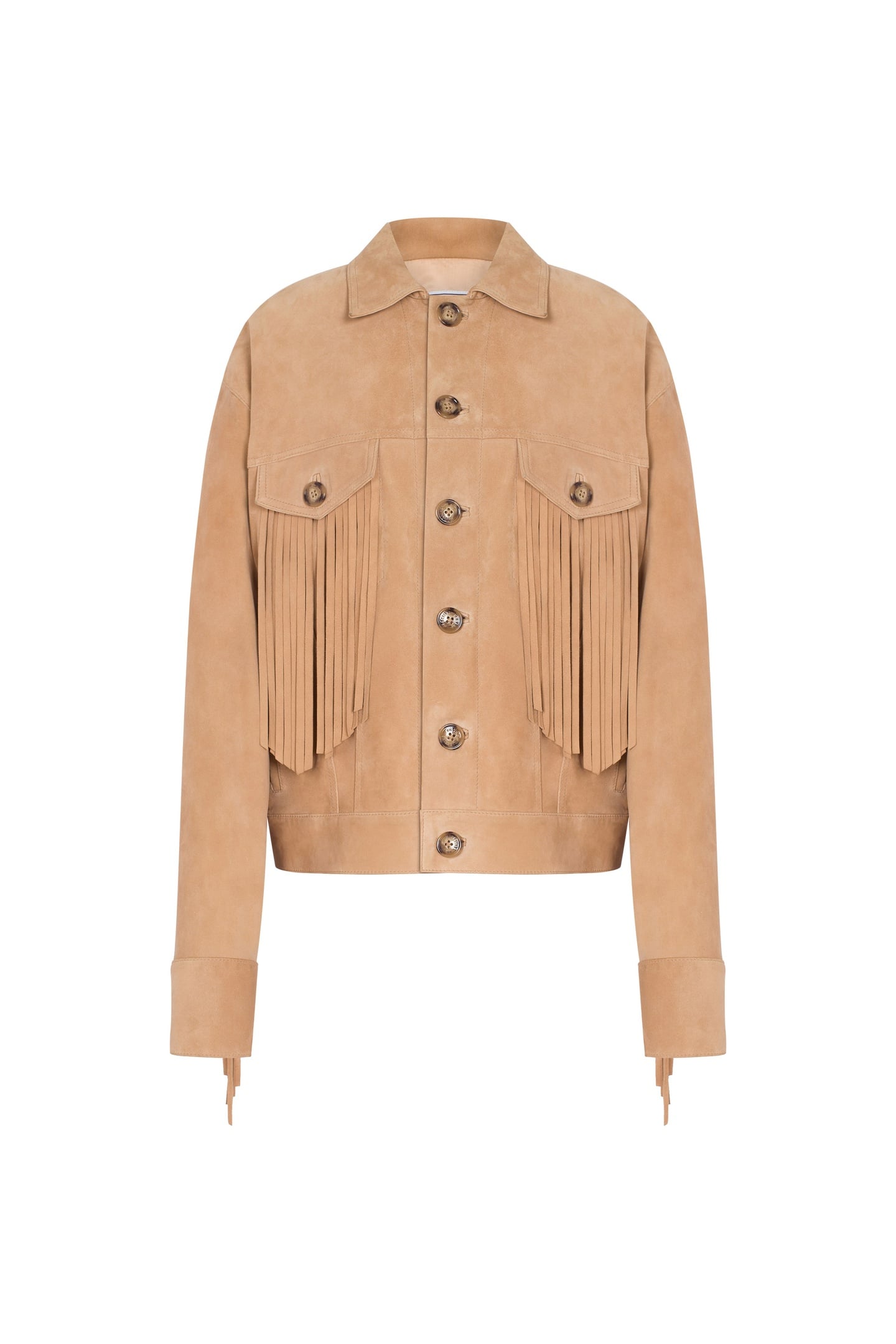 SUEDE JACKET WITH FRINGES BEIGE 3