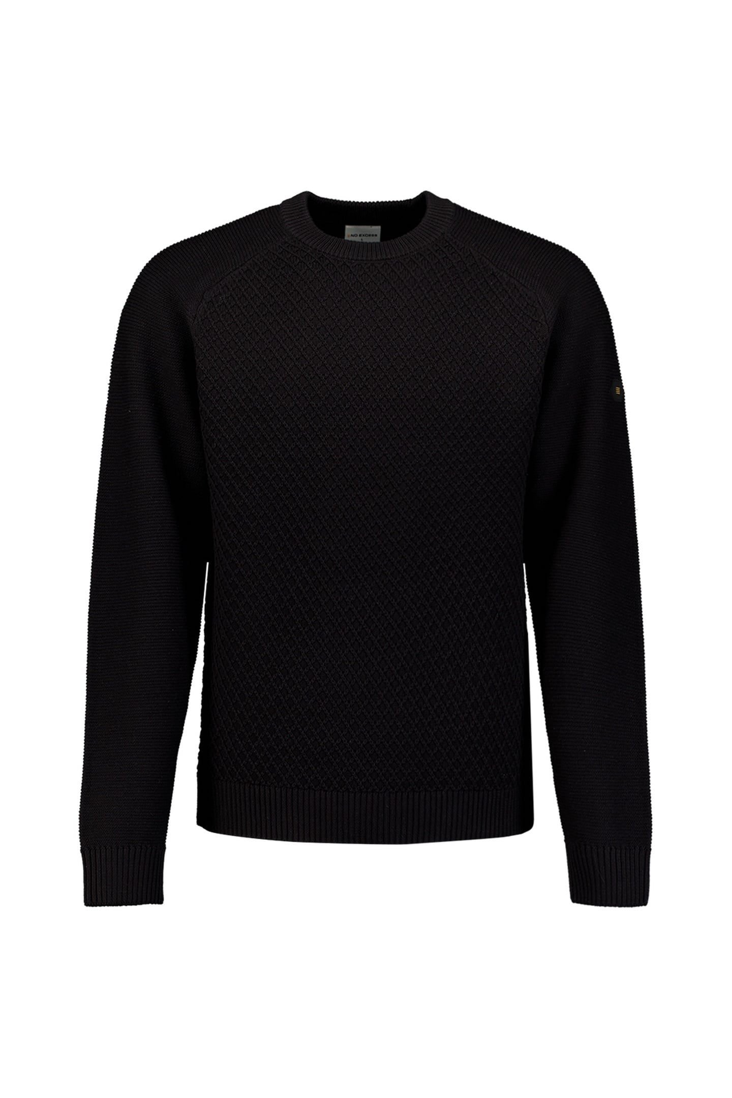 PULLOVER CREWNECK CABLE KNIT BLACK 5
