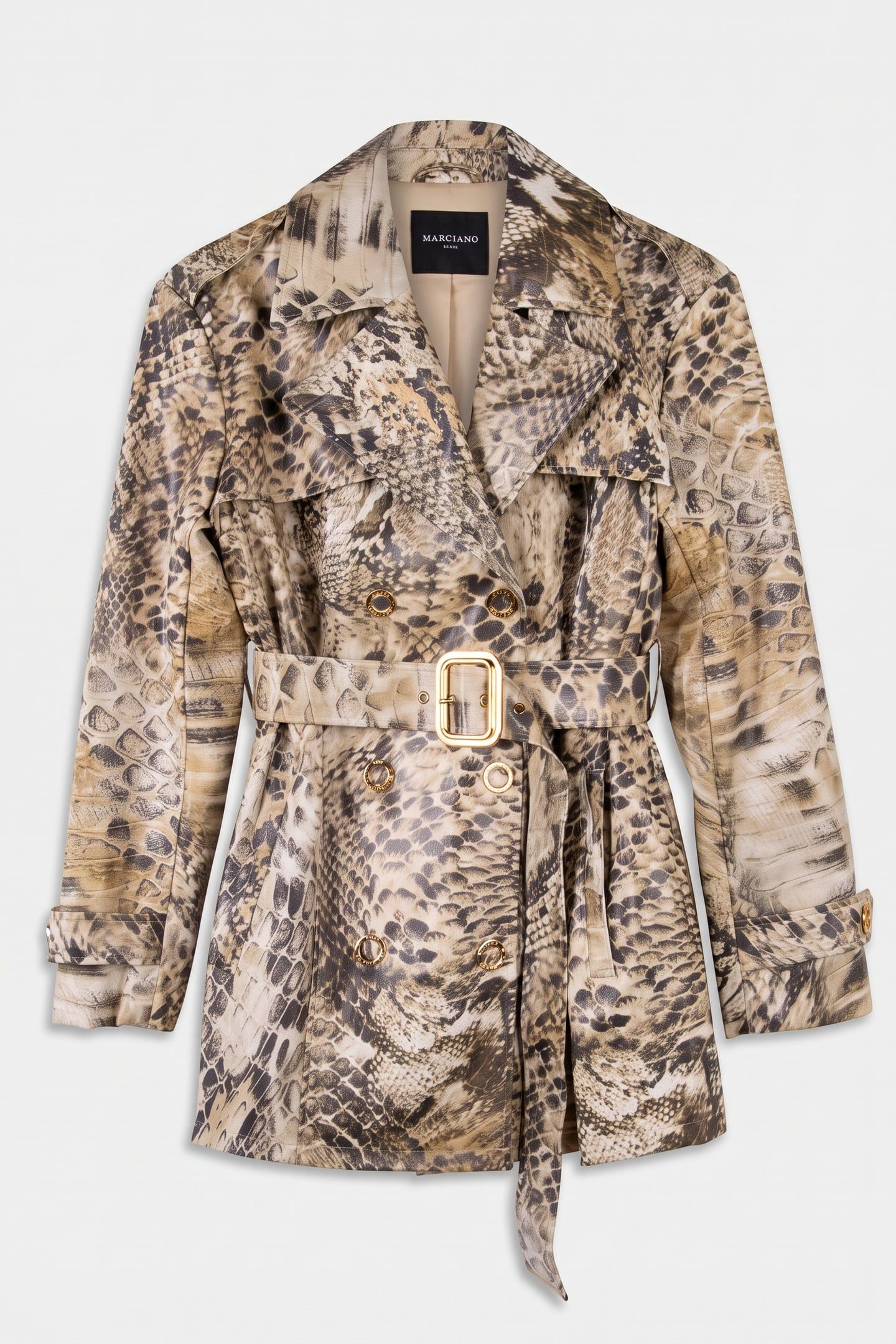 NATALIE SHORT TRENCH JUMBLE SKIN PRINT 3