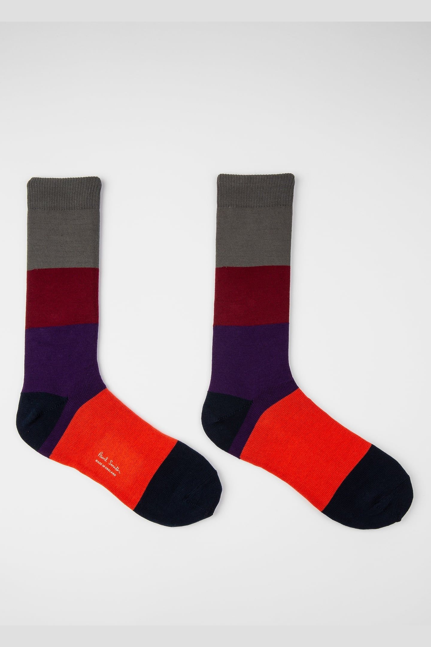 MEN SOCK COLOUR BLOCK SLATE 1