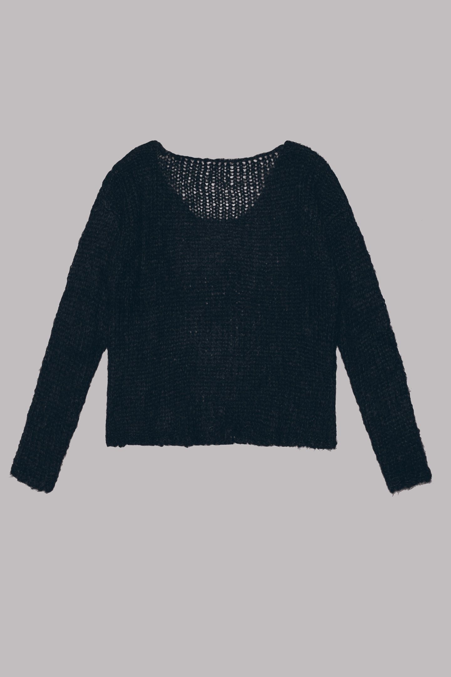 THE BLACK MOHAIR KNITTED SWEATER BLACK 3