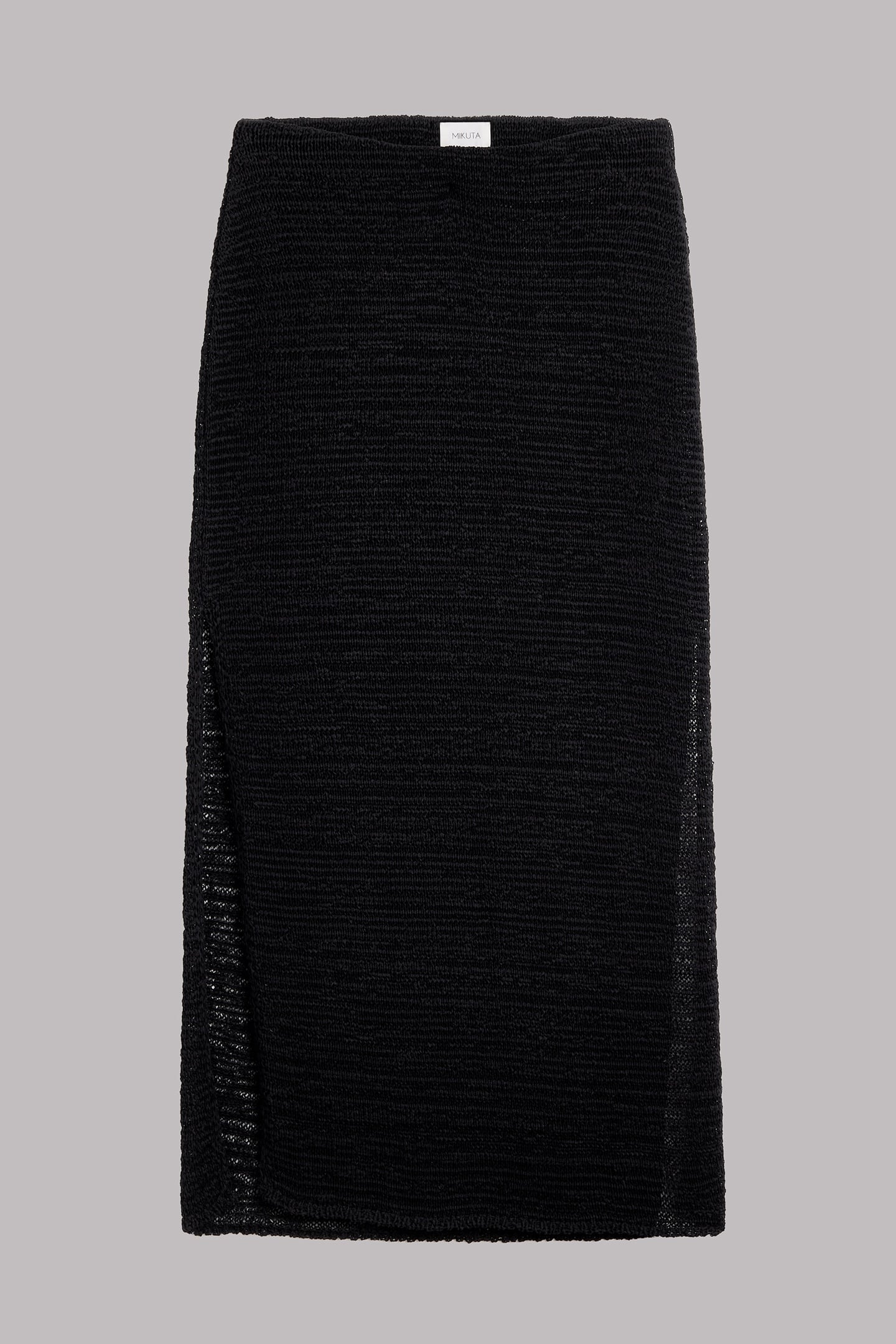 THE BLACK LONG KNITTED SKIRT BLACK 3