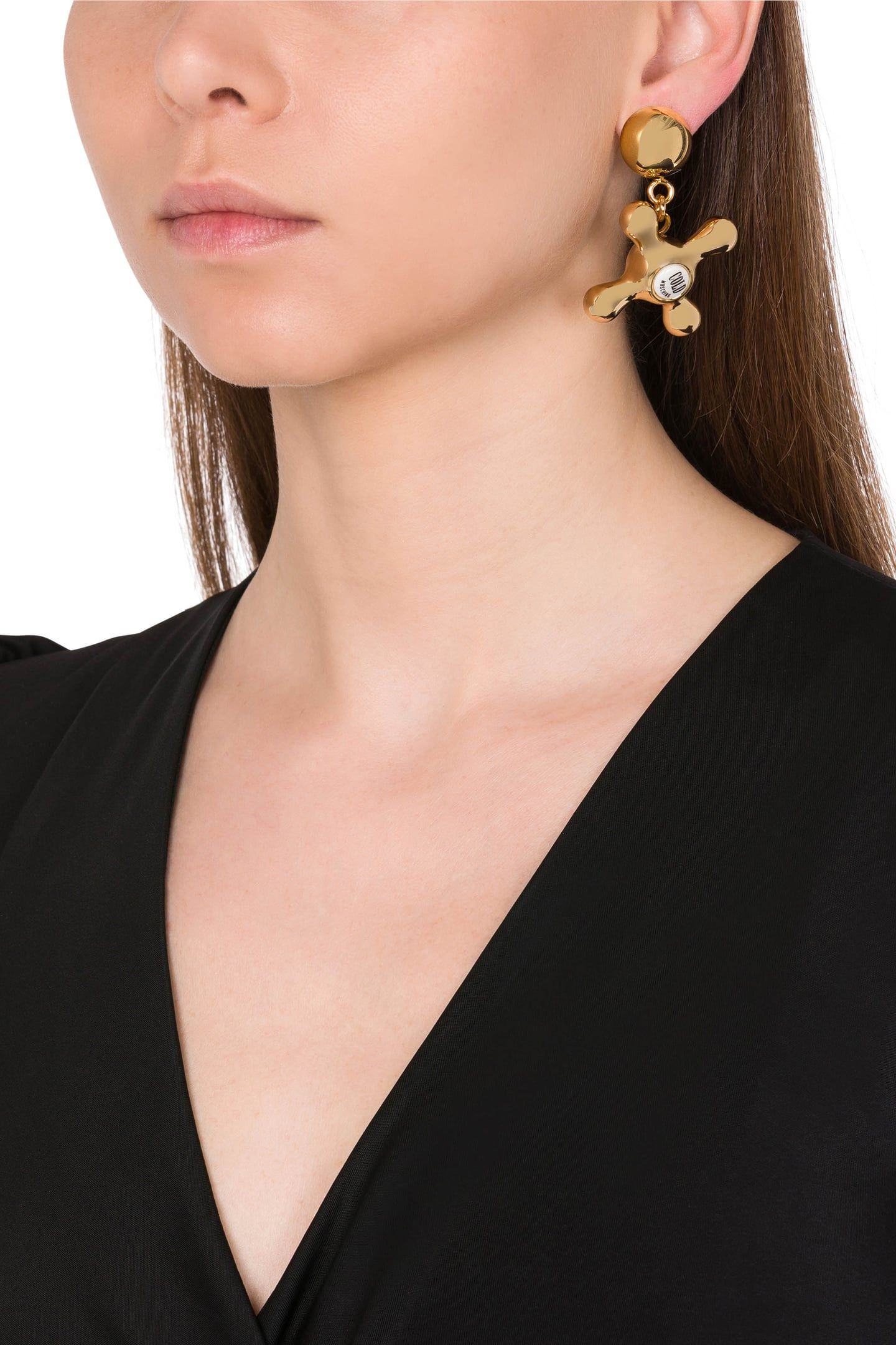 FAUCET DETAILS DROP EARRINGS GOLD 4
