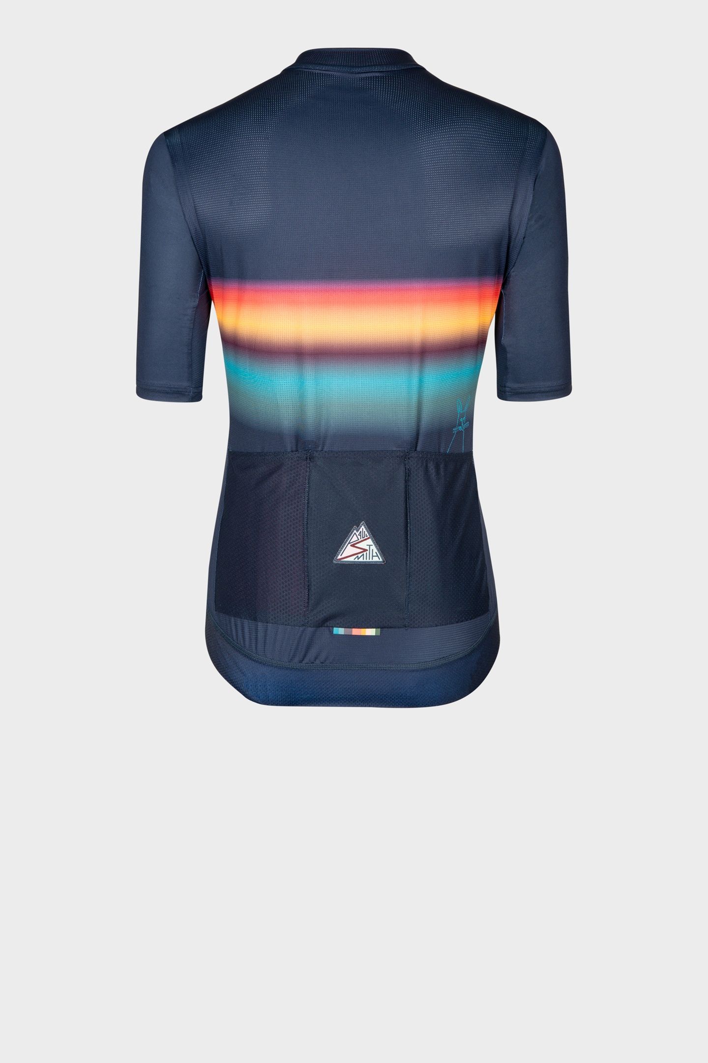 WOMENS CYCLE JERSEY S/S GRADIENT STRIPE VERY DARK NAVY 3