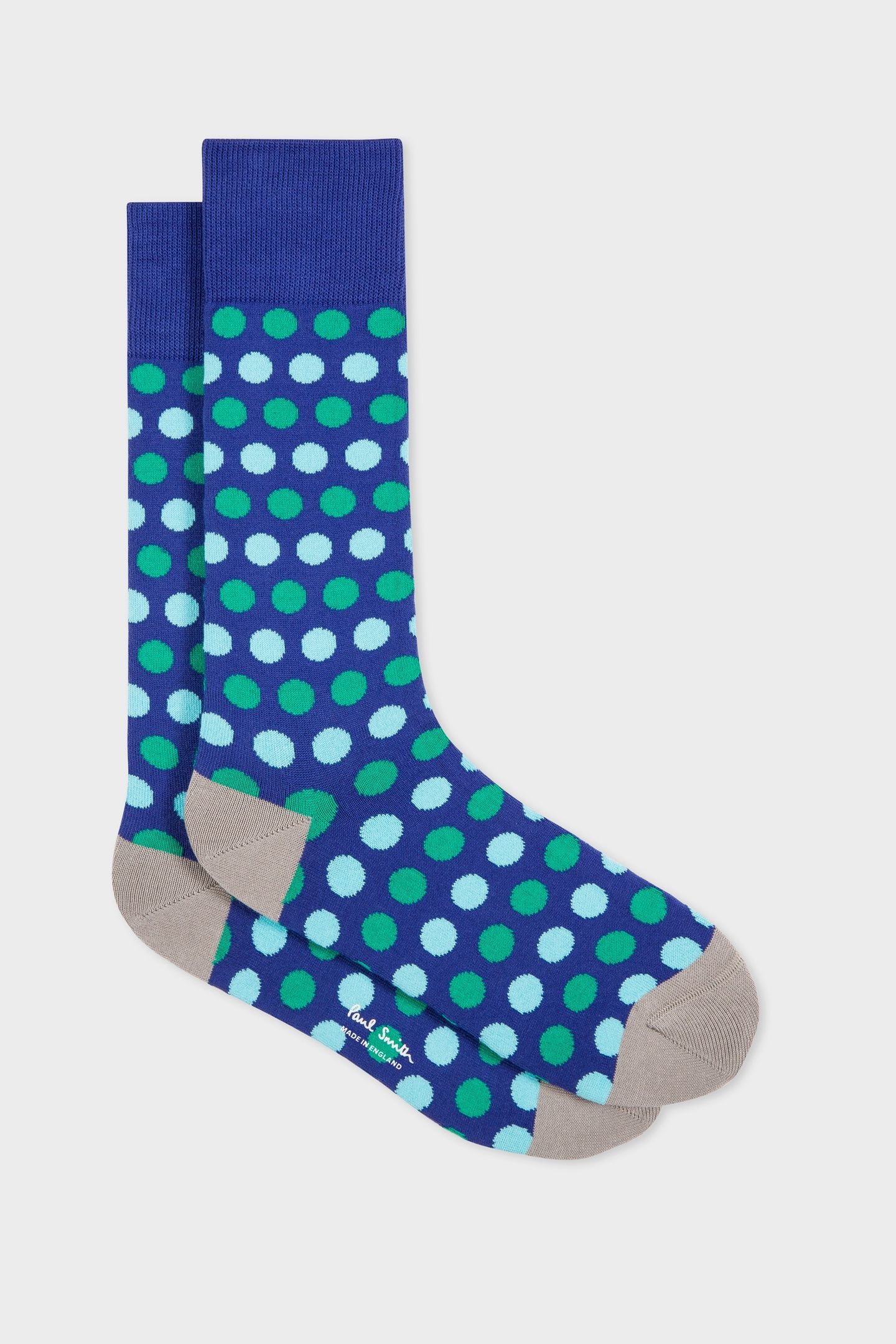 MEN SOCK DOT STRIPE COBALT BLUE 3