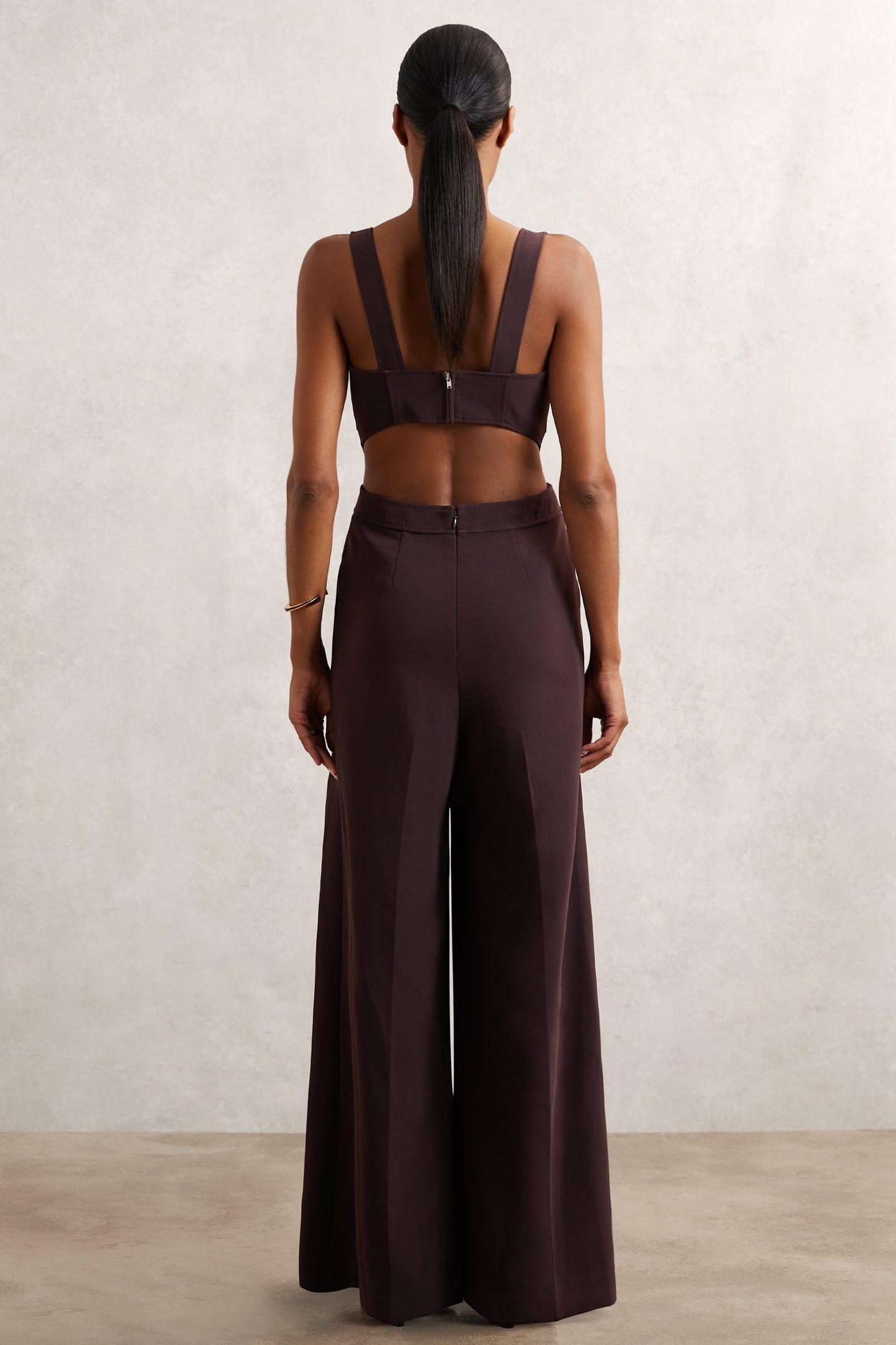 WIDE LEG OCCASION JUMPSUIT BURGUNDY 2