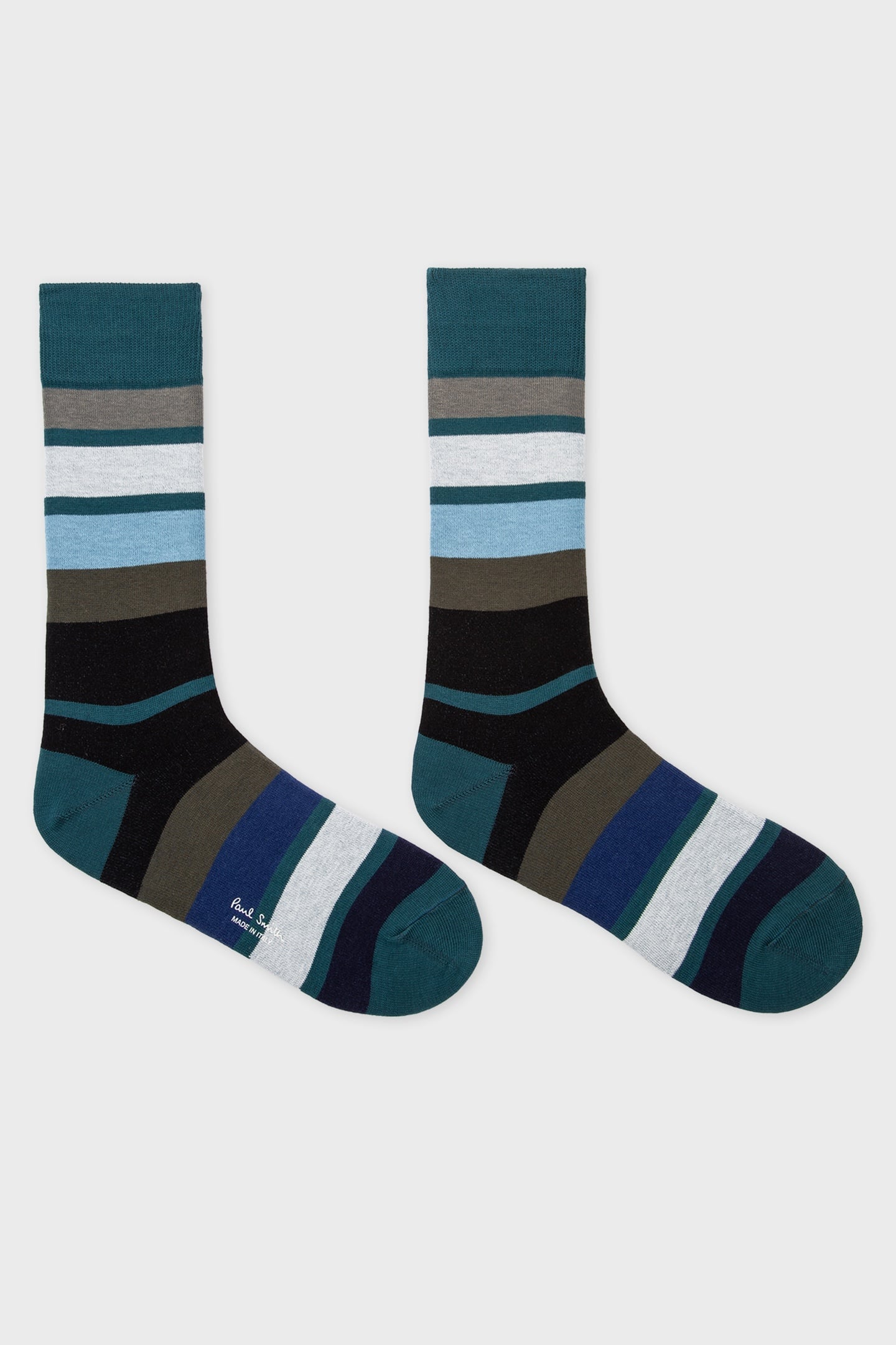 MEN SOCK ANTANAS STRP PETROL GREEN 1