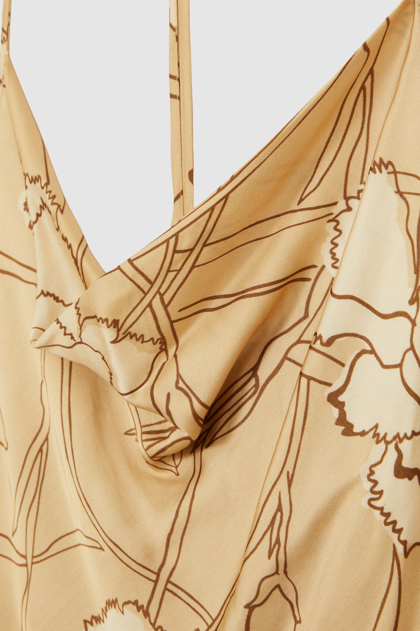 FLORAL PRINTED SLIP DRESS GOLD 5