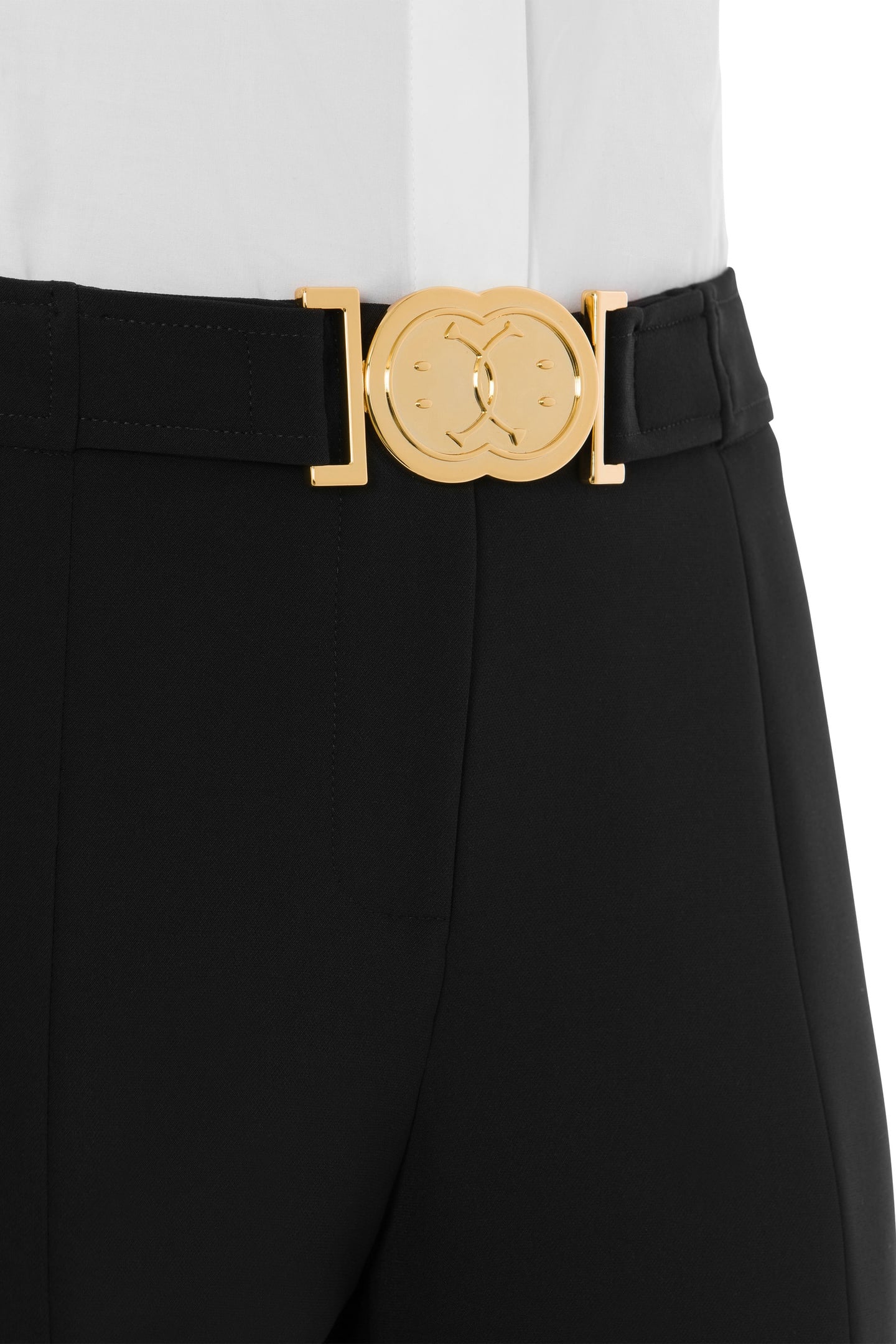 DOUBLE SMILEY® CRÊPE TROUSERS BLACK 4