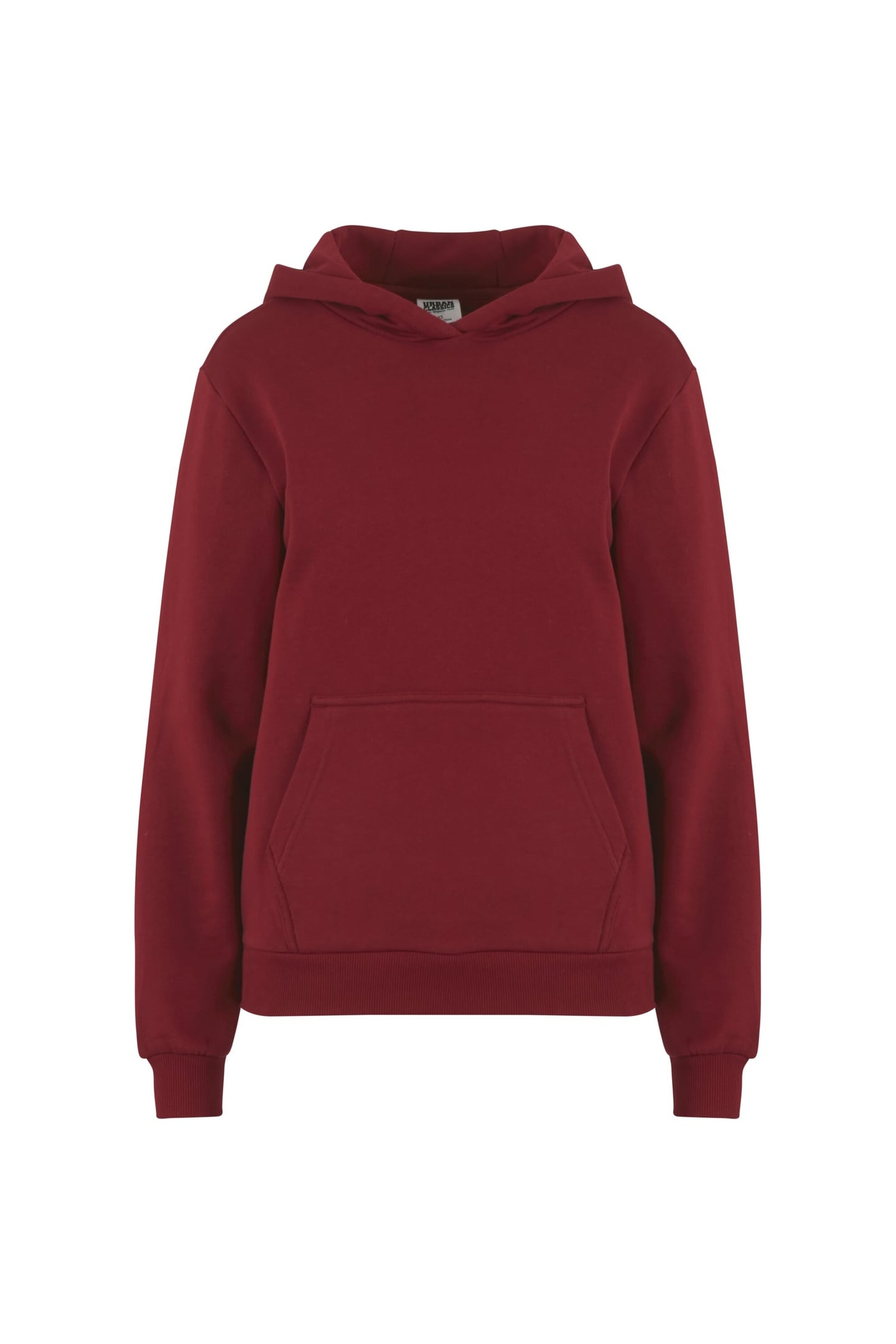 LADIES ESSENTIALS LOOSE BRUSHED FLEECE HOODY BURGUNDY 3