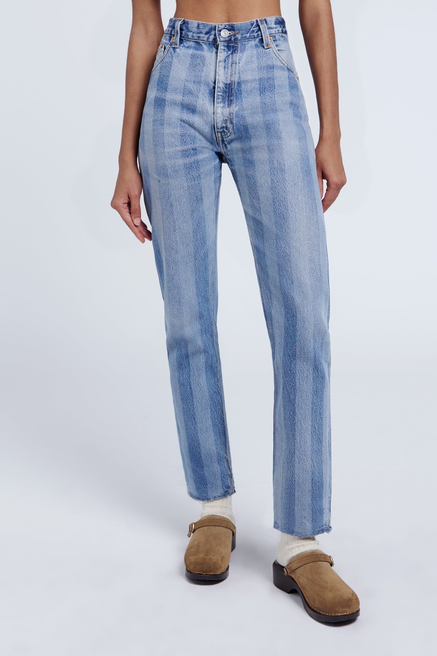 70S STRAIGHT INDIGO STRIPE 1