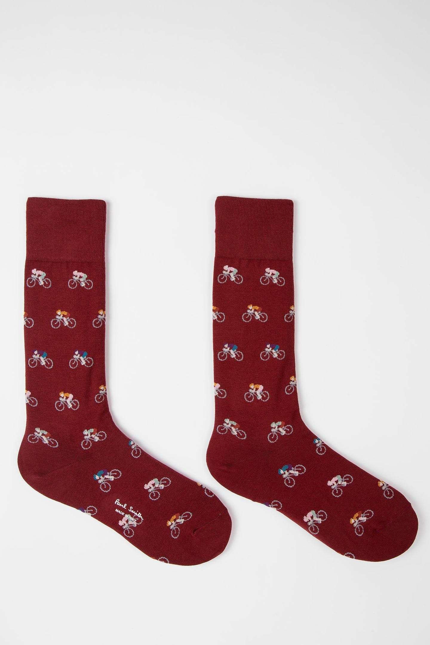 MEN SOCK UNO CYCLIST BURGUNDY/ BORDE 2