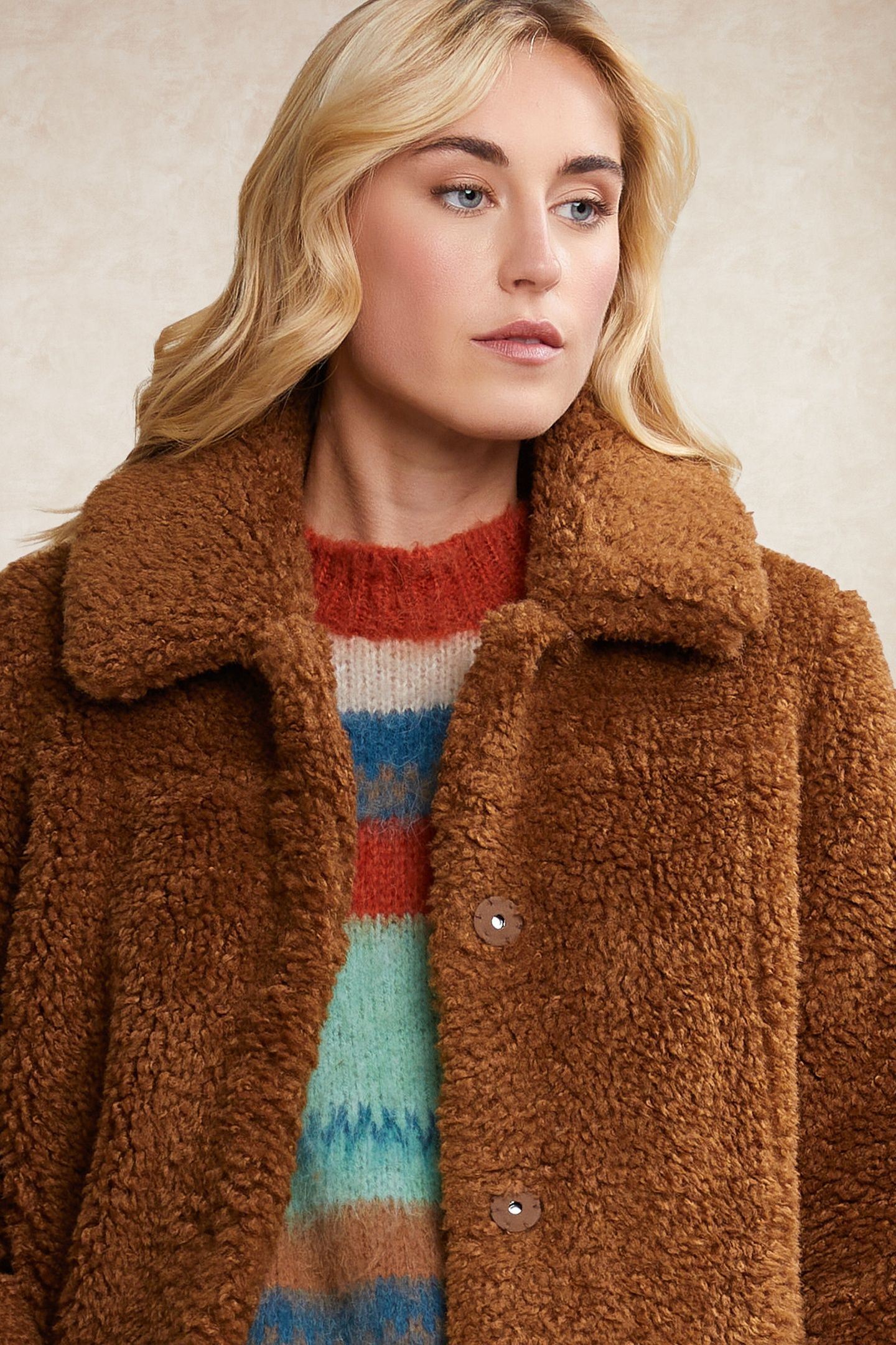 TEDDY COAT 2 POCKETS BROWN 3
