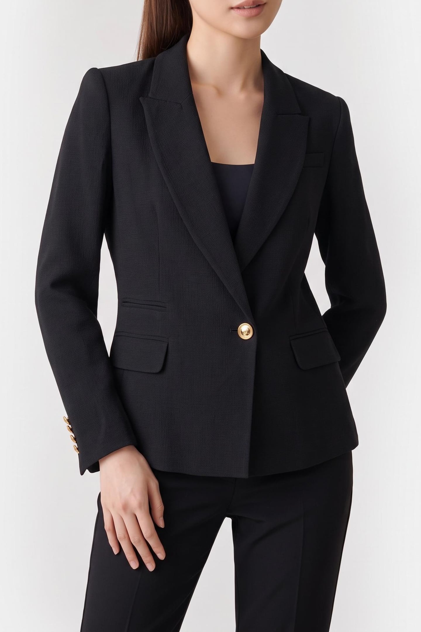 ARIANA DOUBLE BREAST JET BLACK A996 1