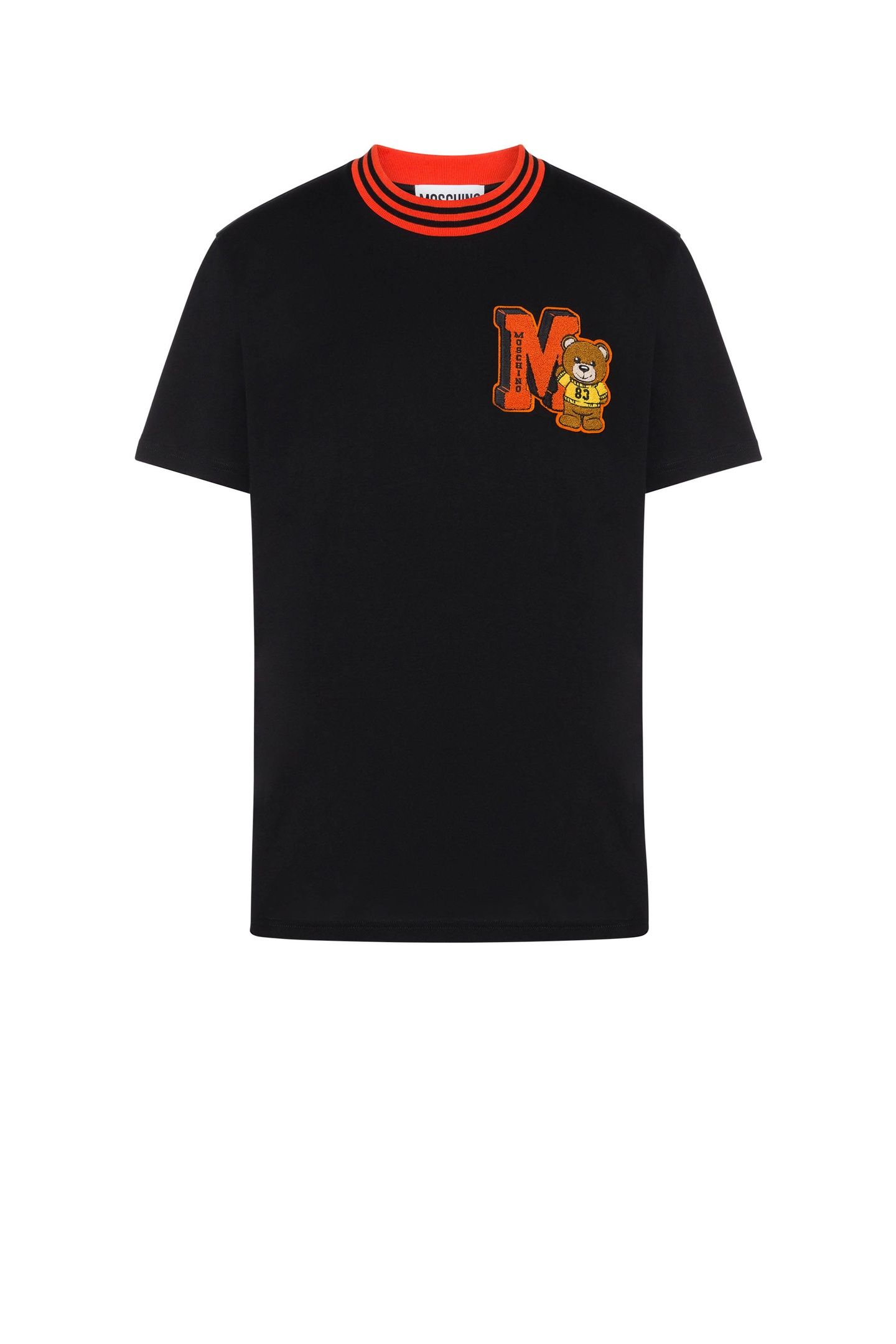 VARSITY TEDDY BEAR ORGANIC JERSEY T-SHIRT BLACK 3