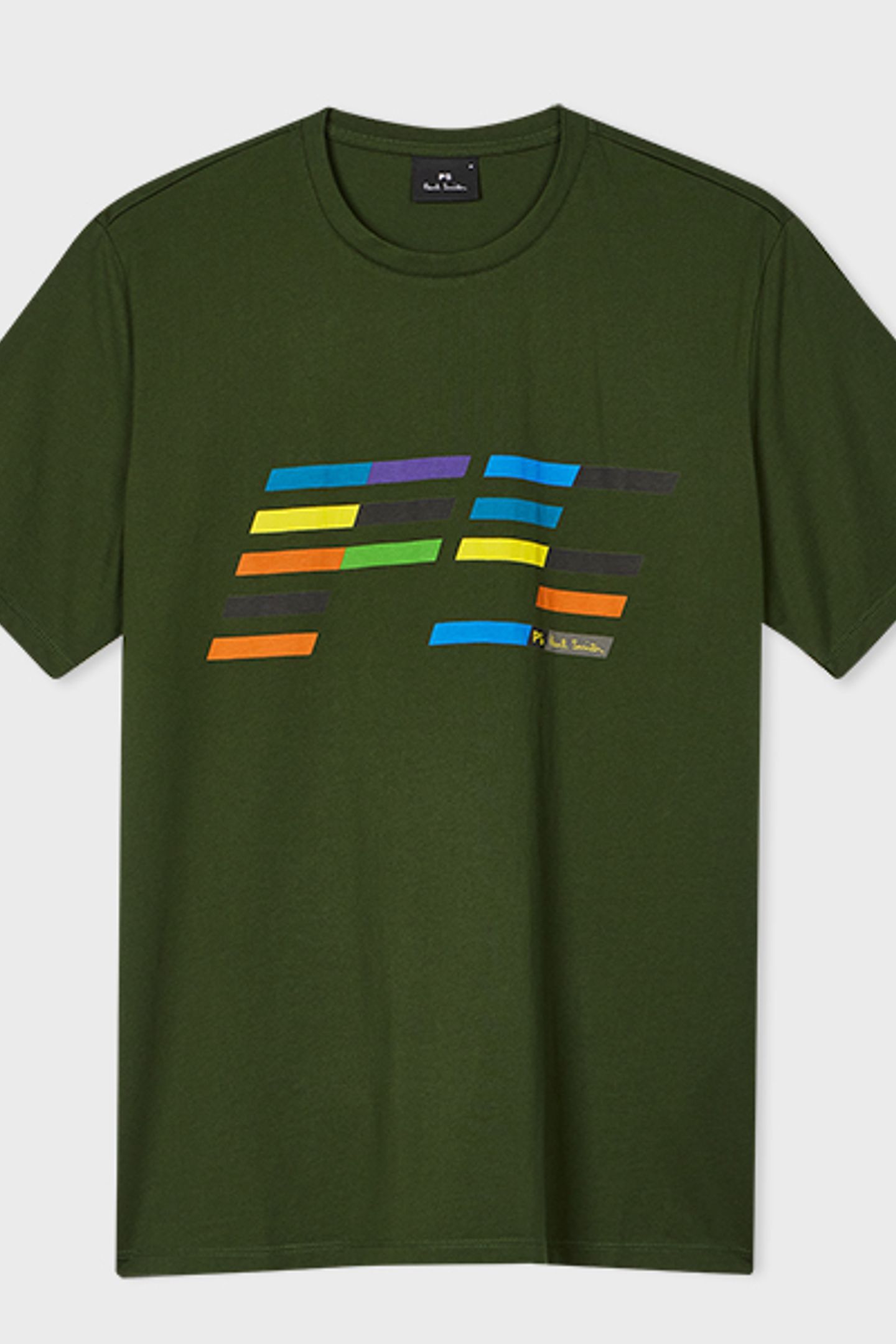 MENS REG FIT SS TSHIRT PS SLANT LOGO BOTTLE GREEN 5