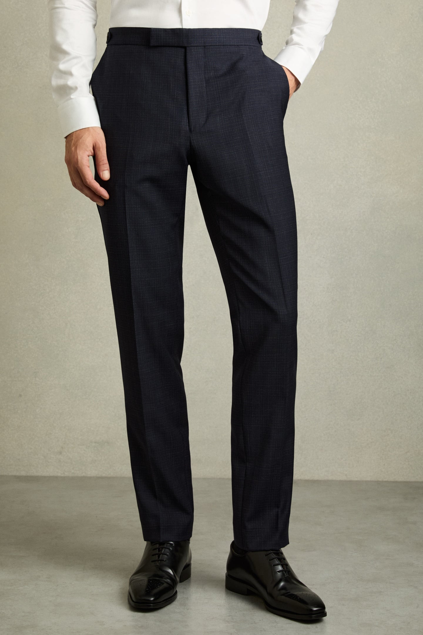 TEXTURED MIXER TROUSER NAVY 2