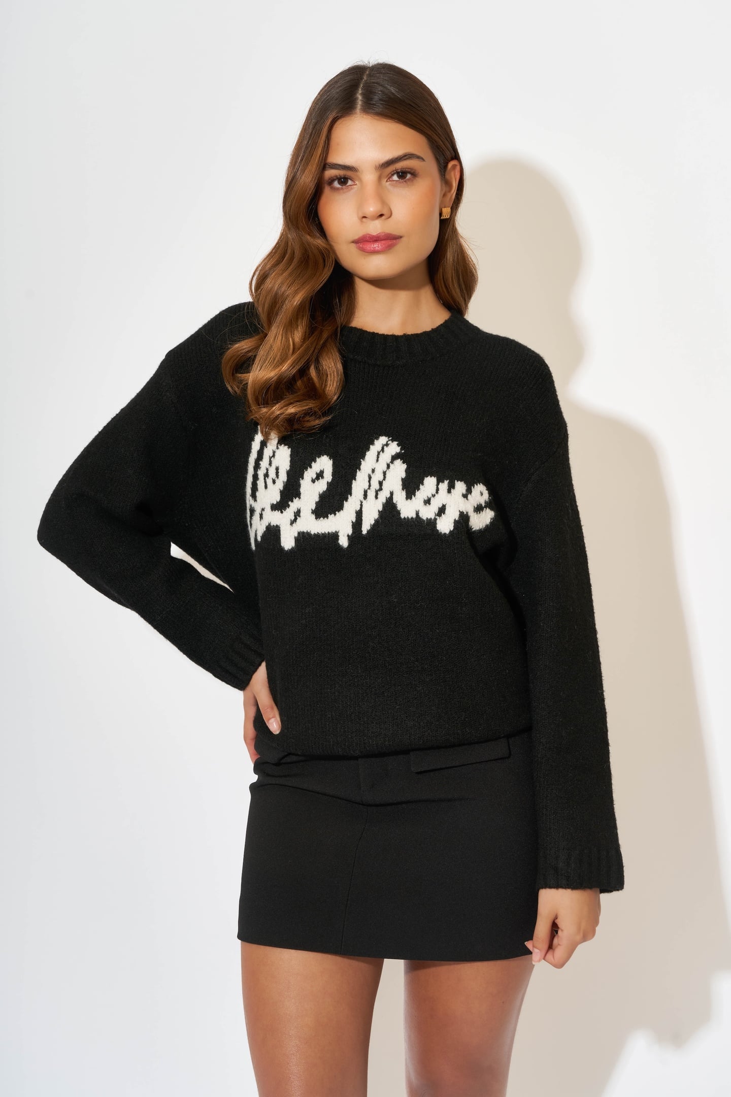 KNITTED JUMPER BLACK 1