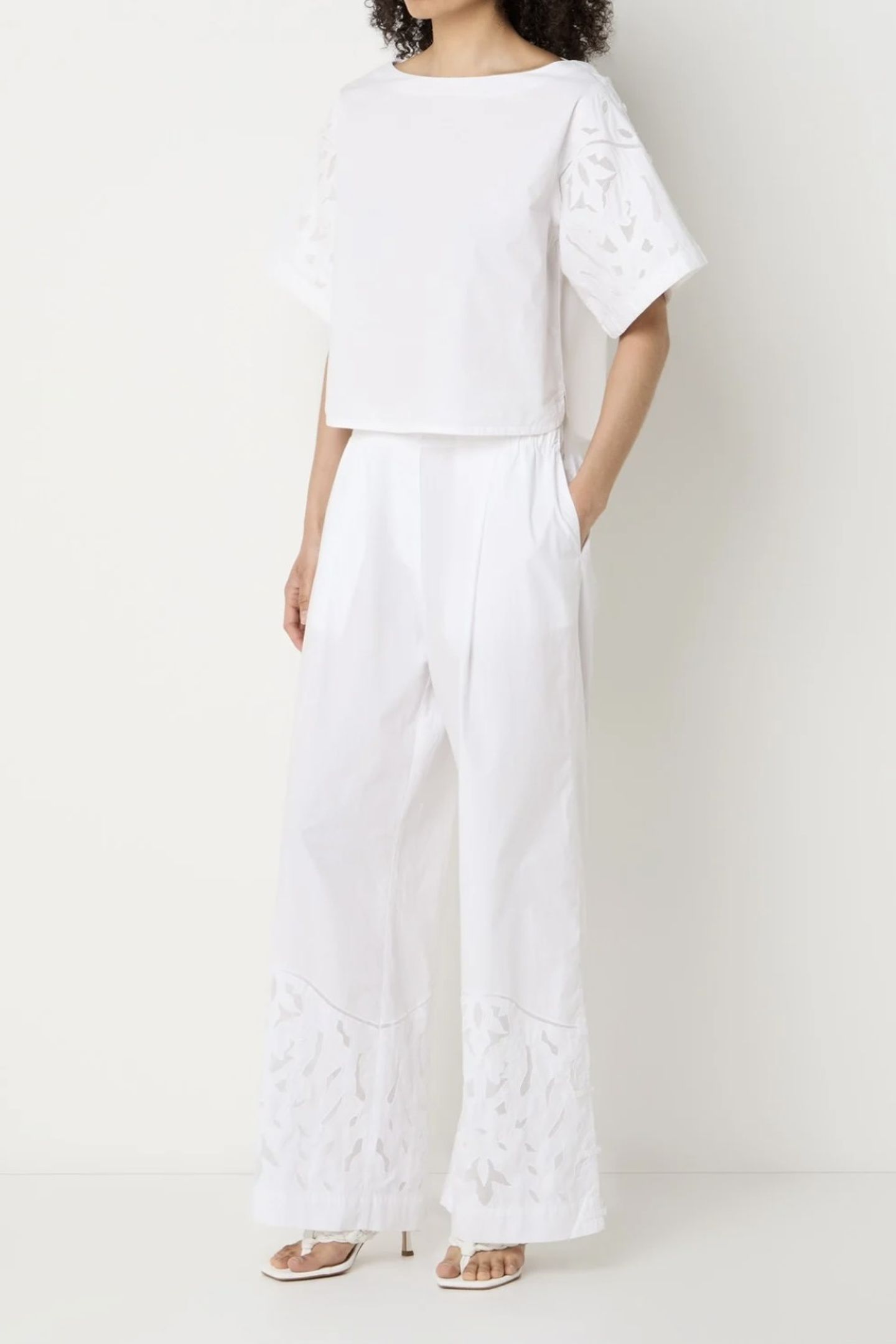 PANTS MOONFLOWER EMBR VERY WHITE 3